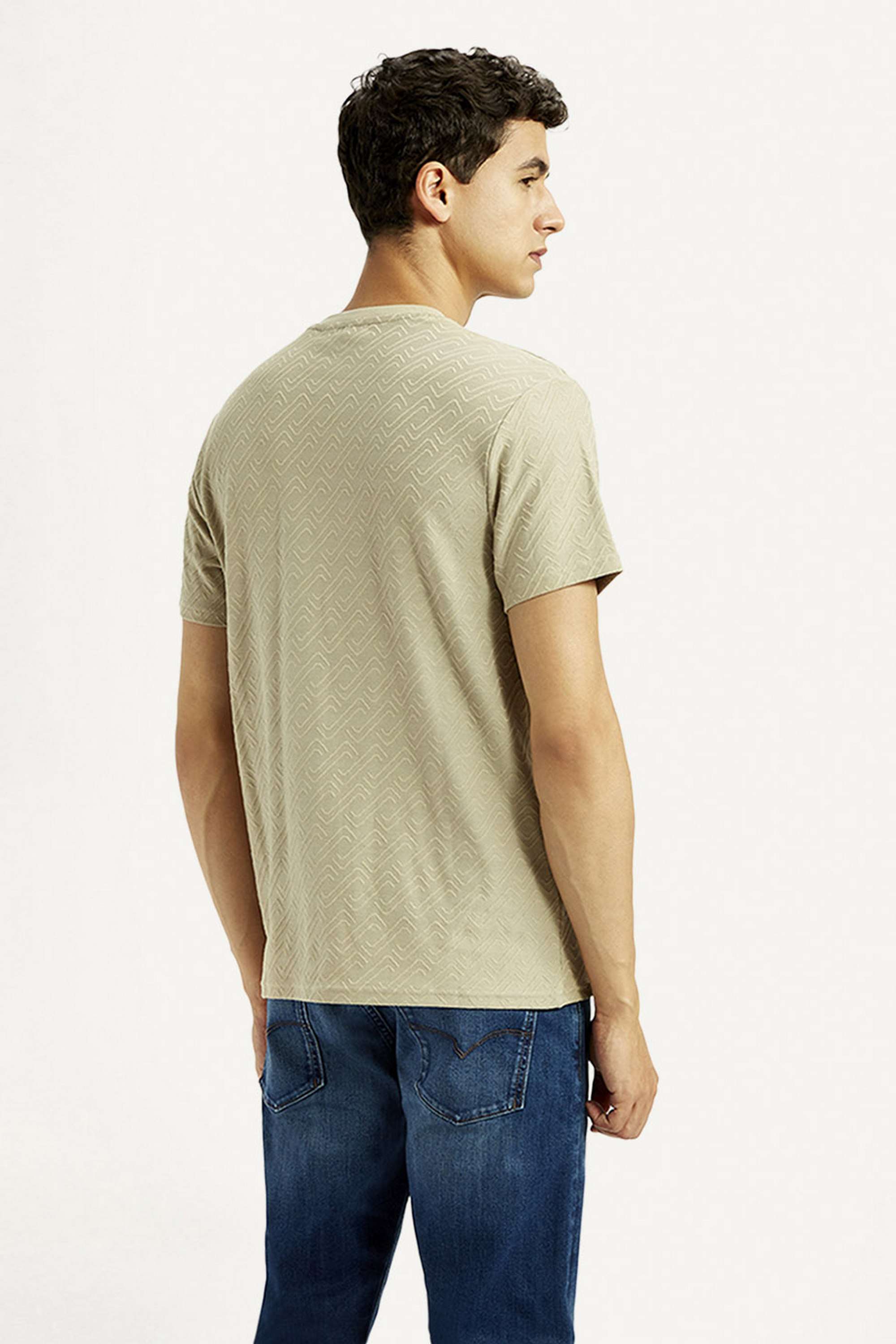 Solid-Cotton-Blend-Round-Neck-Men-s-T-Shirt