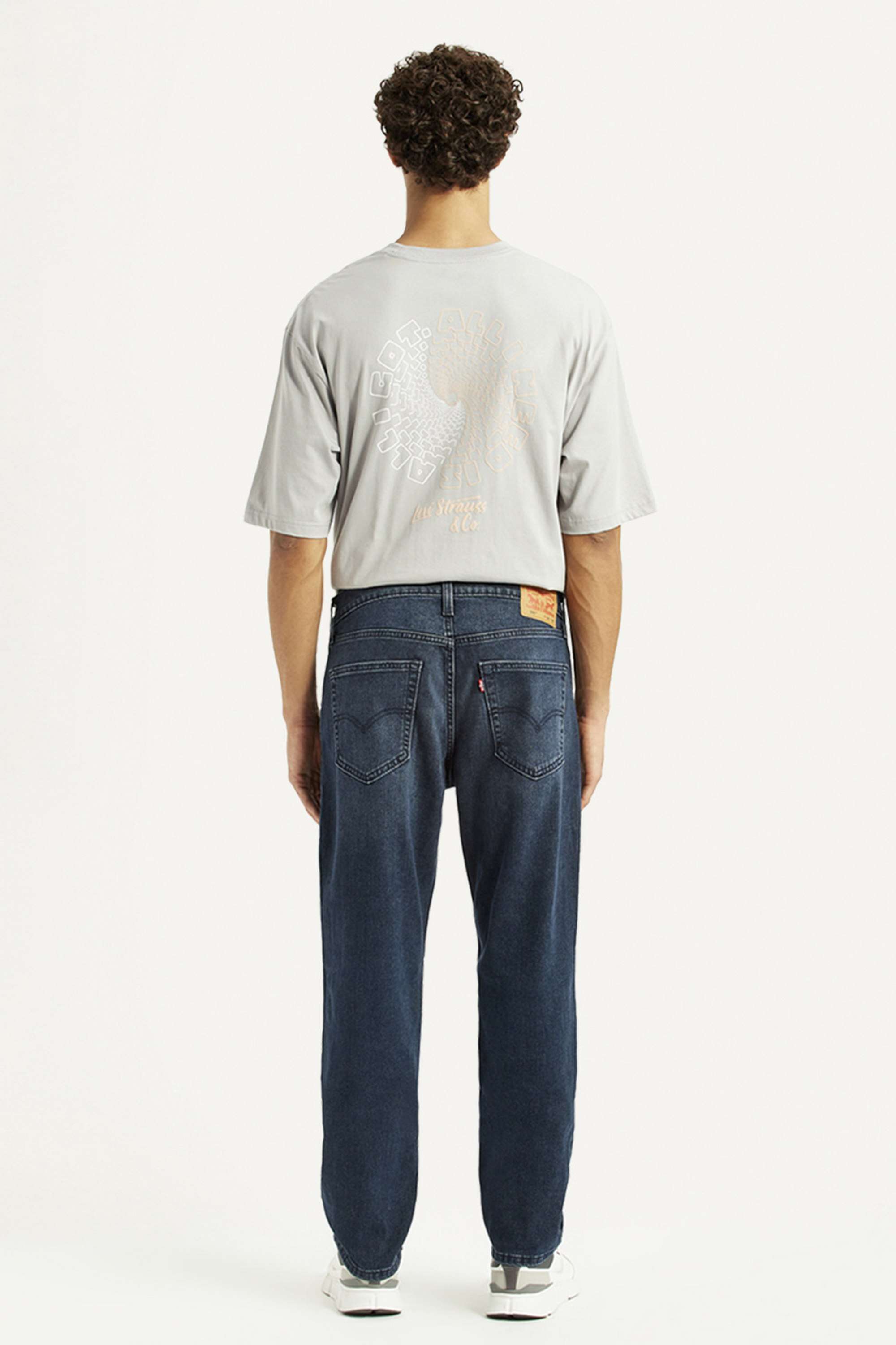 Solid-Cotton-Blend-Tapered-Fit-Men-s-Jeans