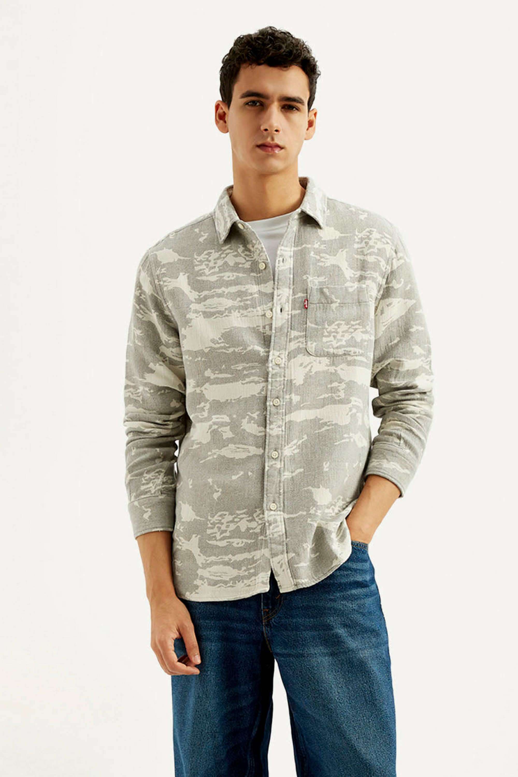 Camouflage-Cotton-Slim-Fit-Men-s-Casual-Shirts