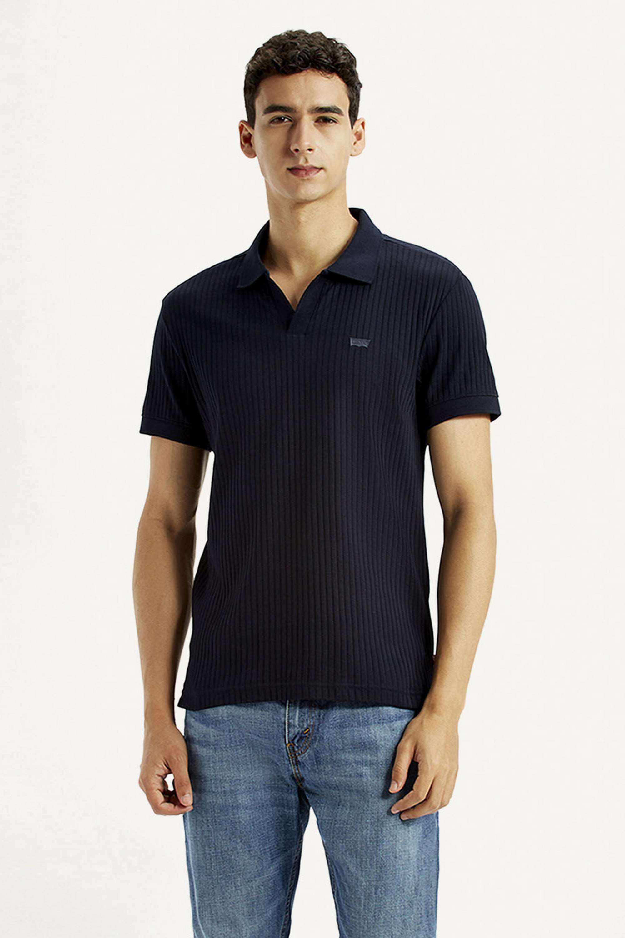 Textured-Cotton-Polo-Men-s-T-Shirt