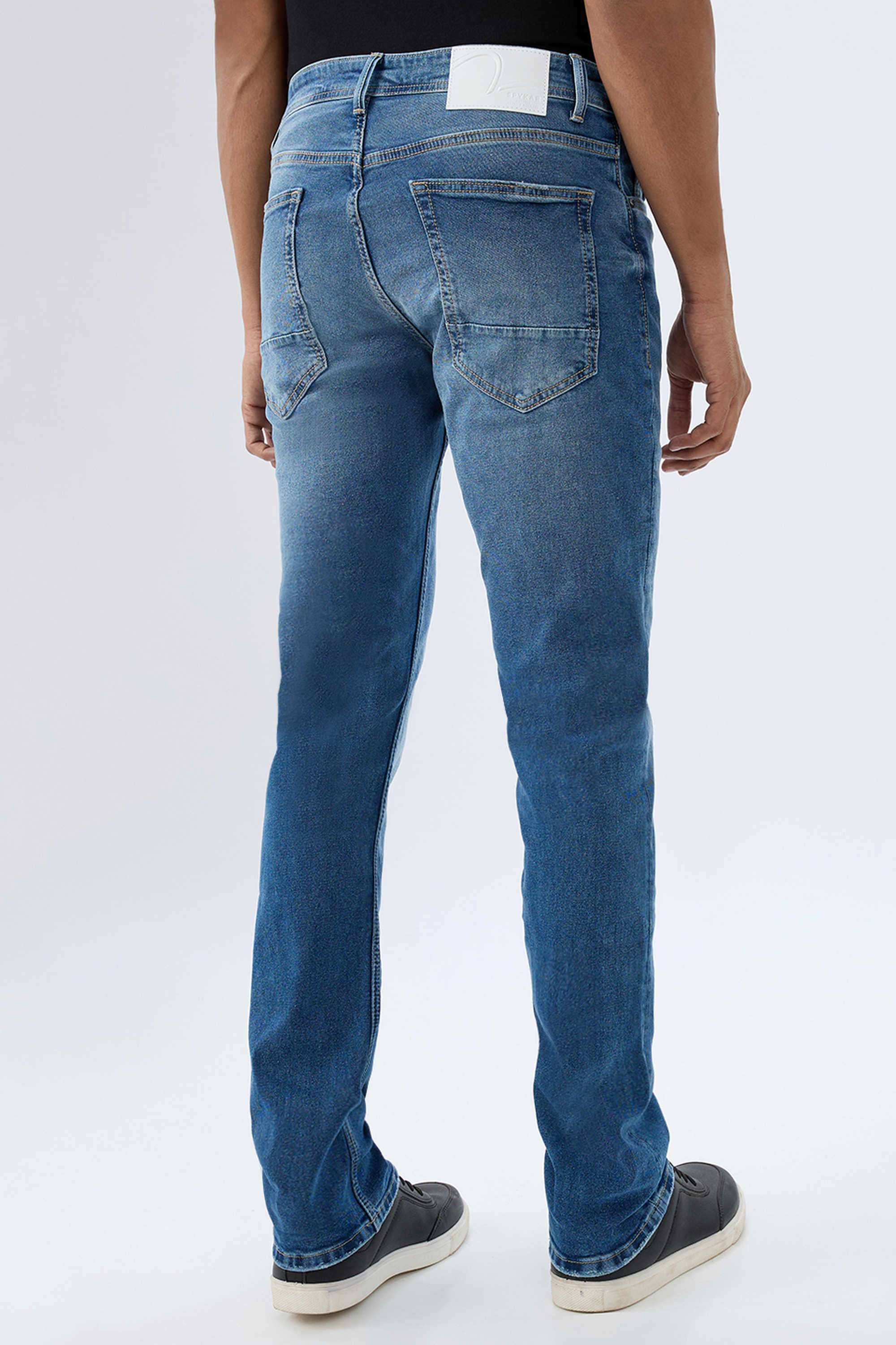 Light-Wash-Cotton-Relaxed-Fit-Men-Jeans