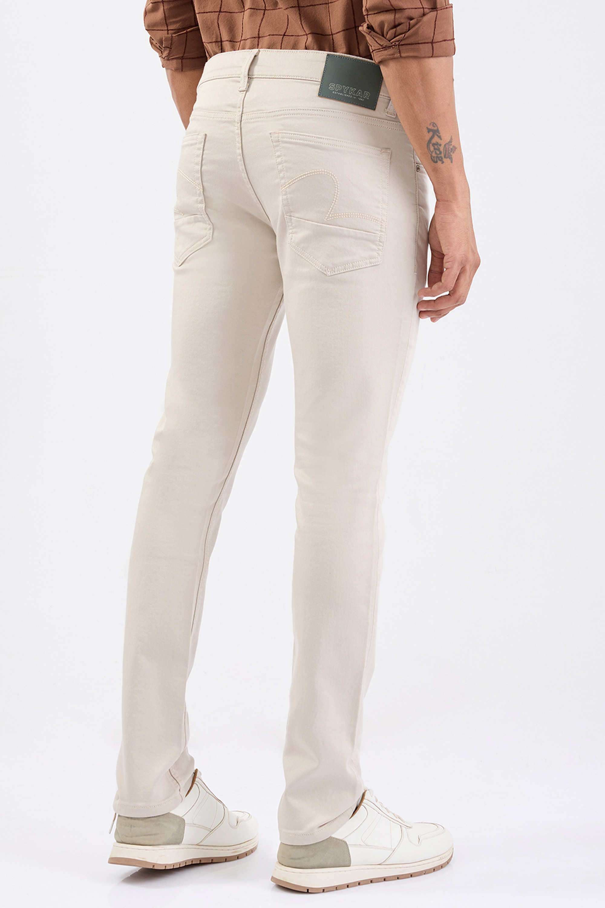 Light-Wash-Cotton-Skinny-Fit-Men-Jeans