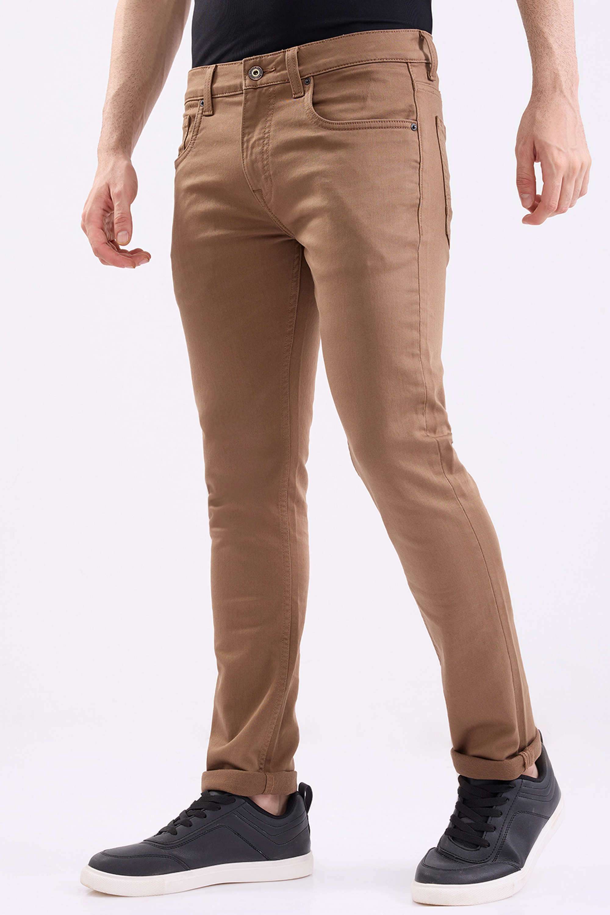 Light-Wash-Cotton-Skinny-Fit-Men-Jeans