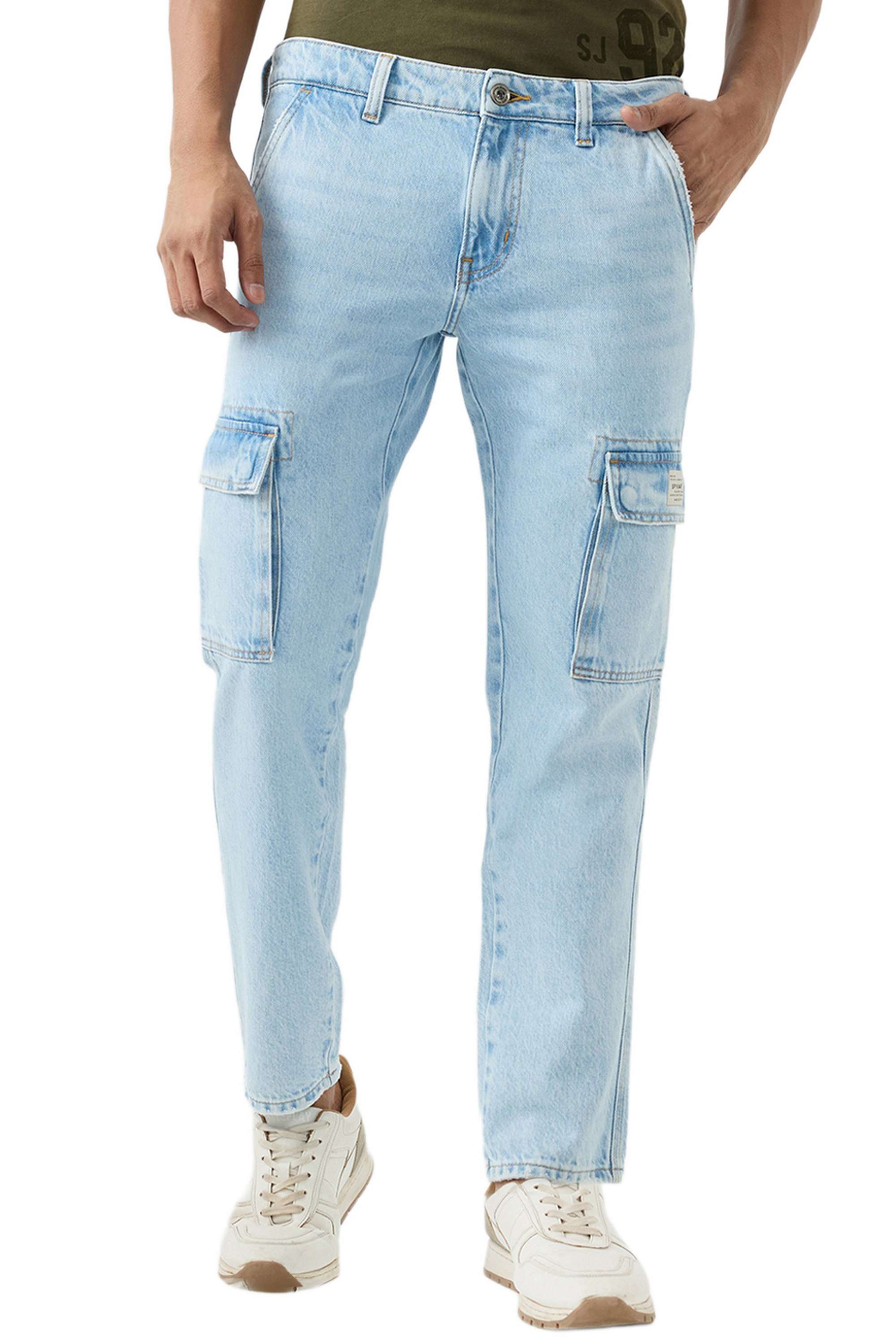 Solid-Cotton-Stretch-Regular-Fit-Men-s-Jeans