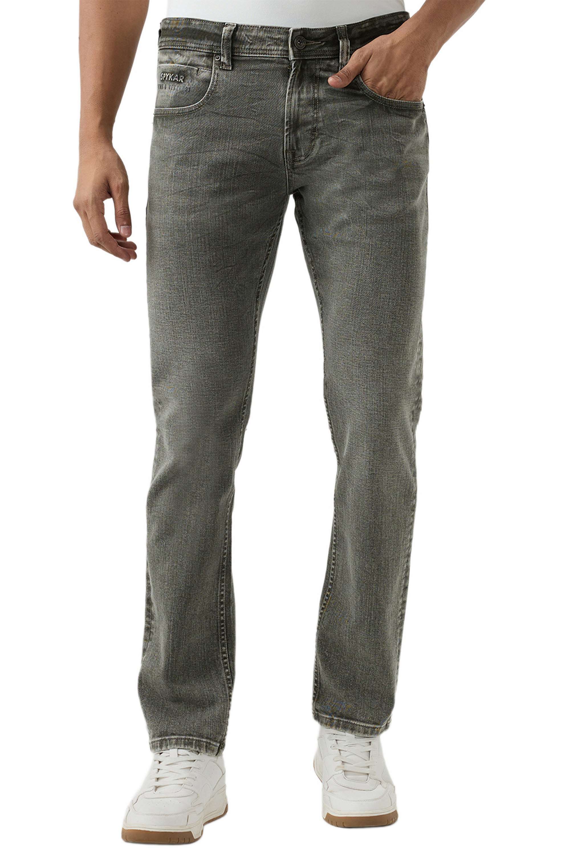 Solid-Cotton-Stretch-Regular-Fit-Men-s-Jeans