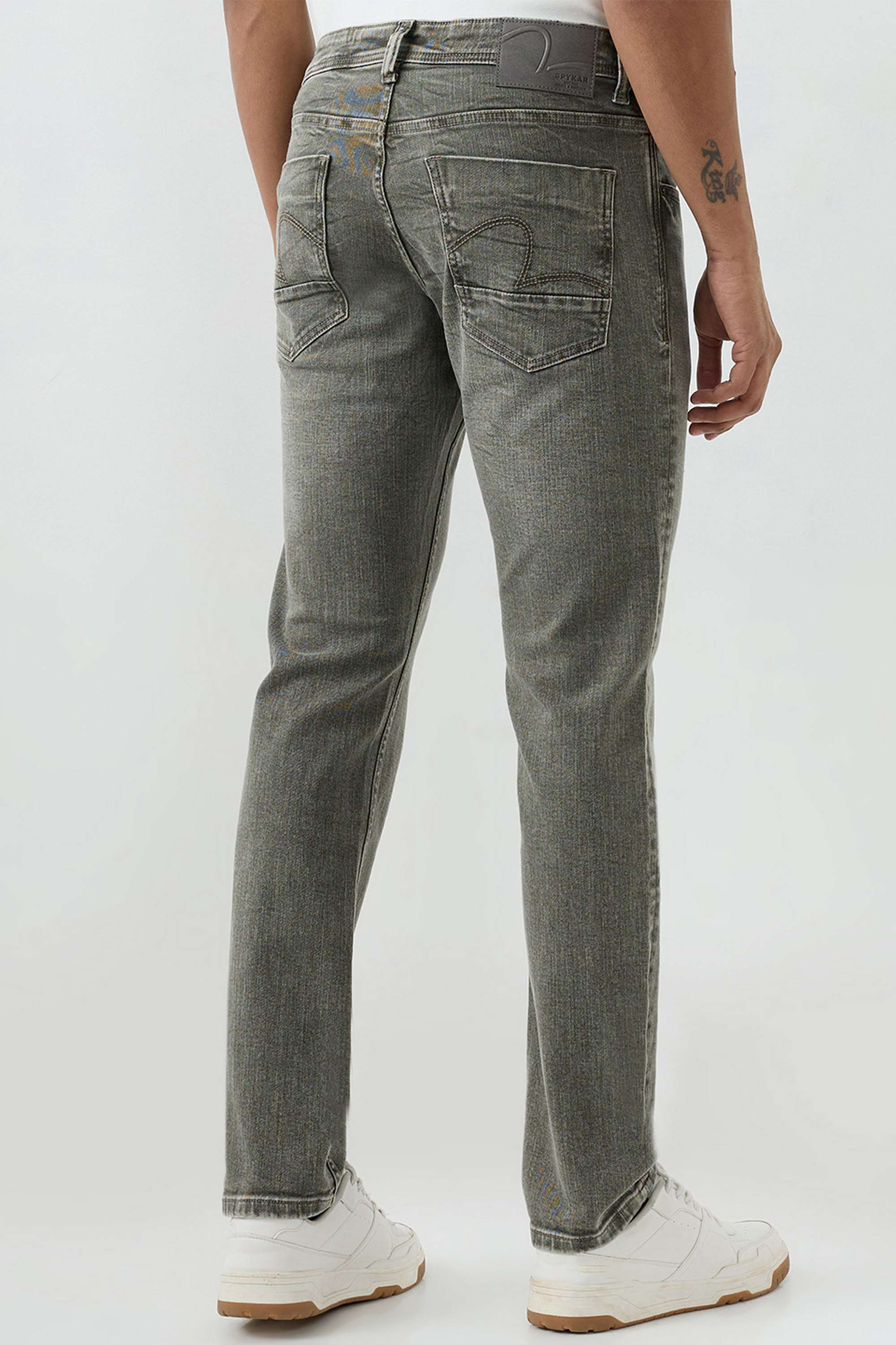 Solid-Cotton-Stretch-Regular-Fit-Men-s-Jeans