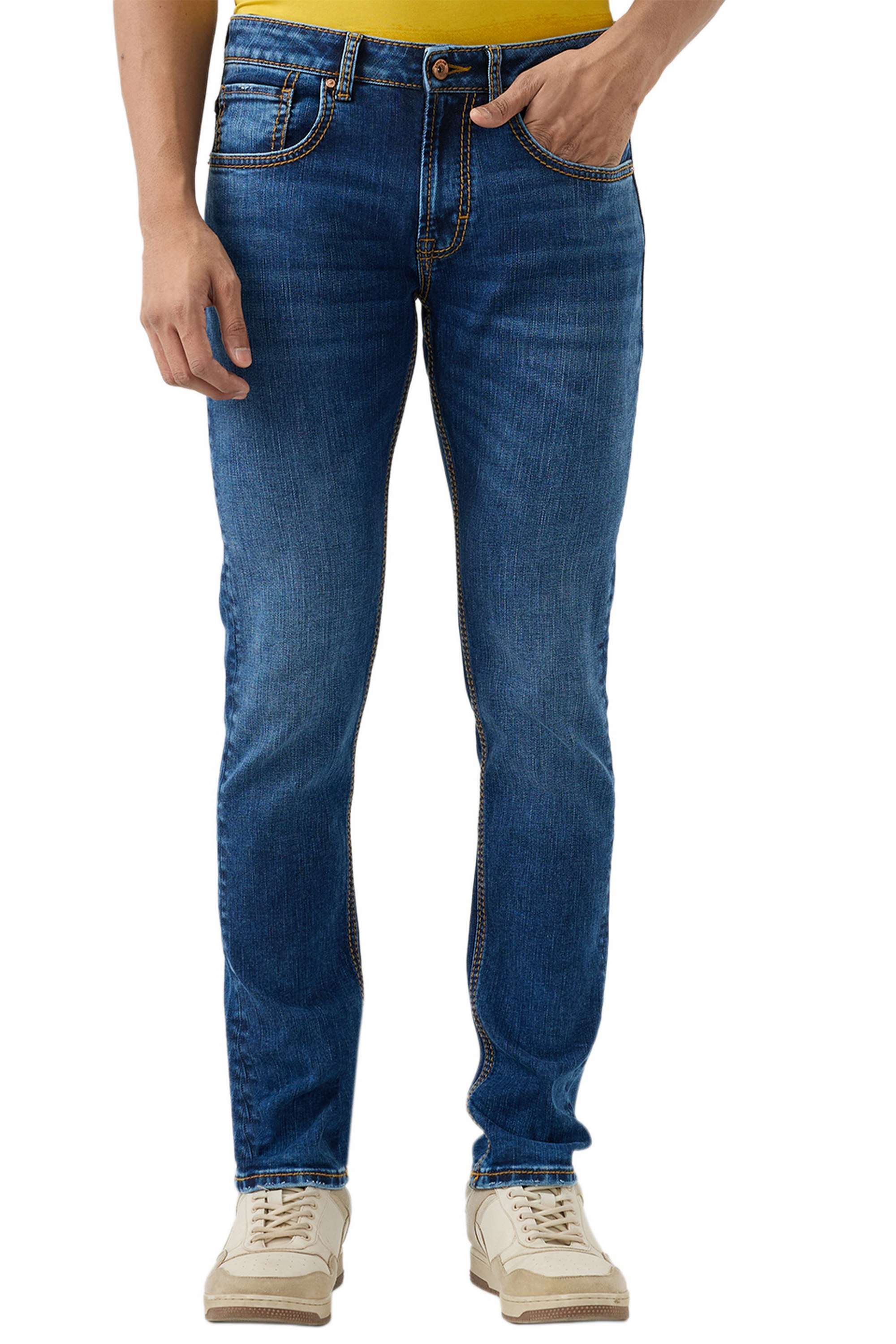 Solid-Cotton-Stretch-Slim-Fit-Men-s-Jeans