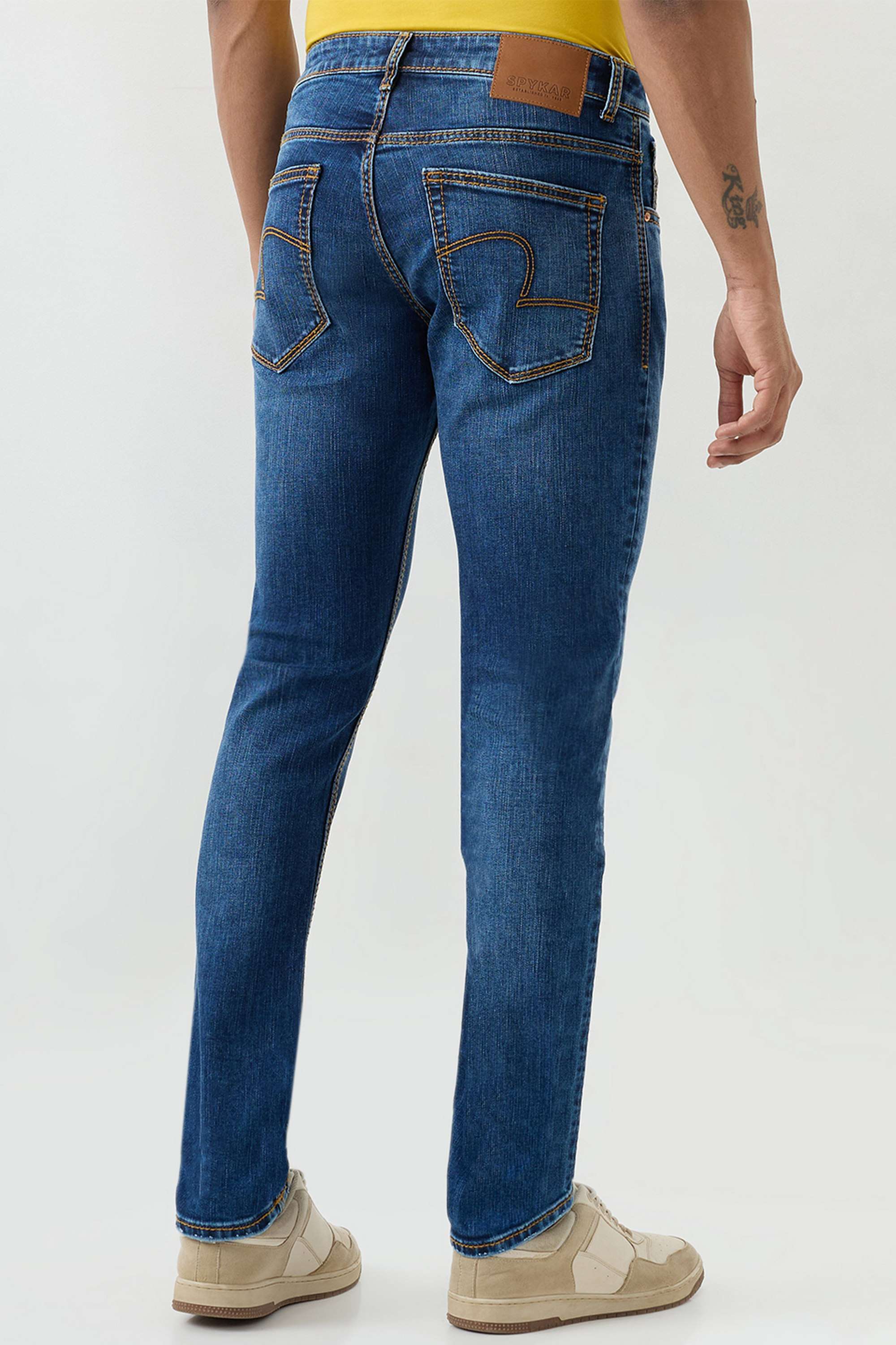 Solid-Cotton-Stretch-Slim-Fit-Men-s-Jeans