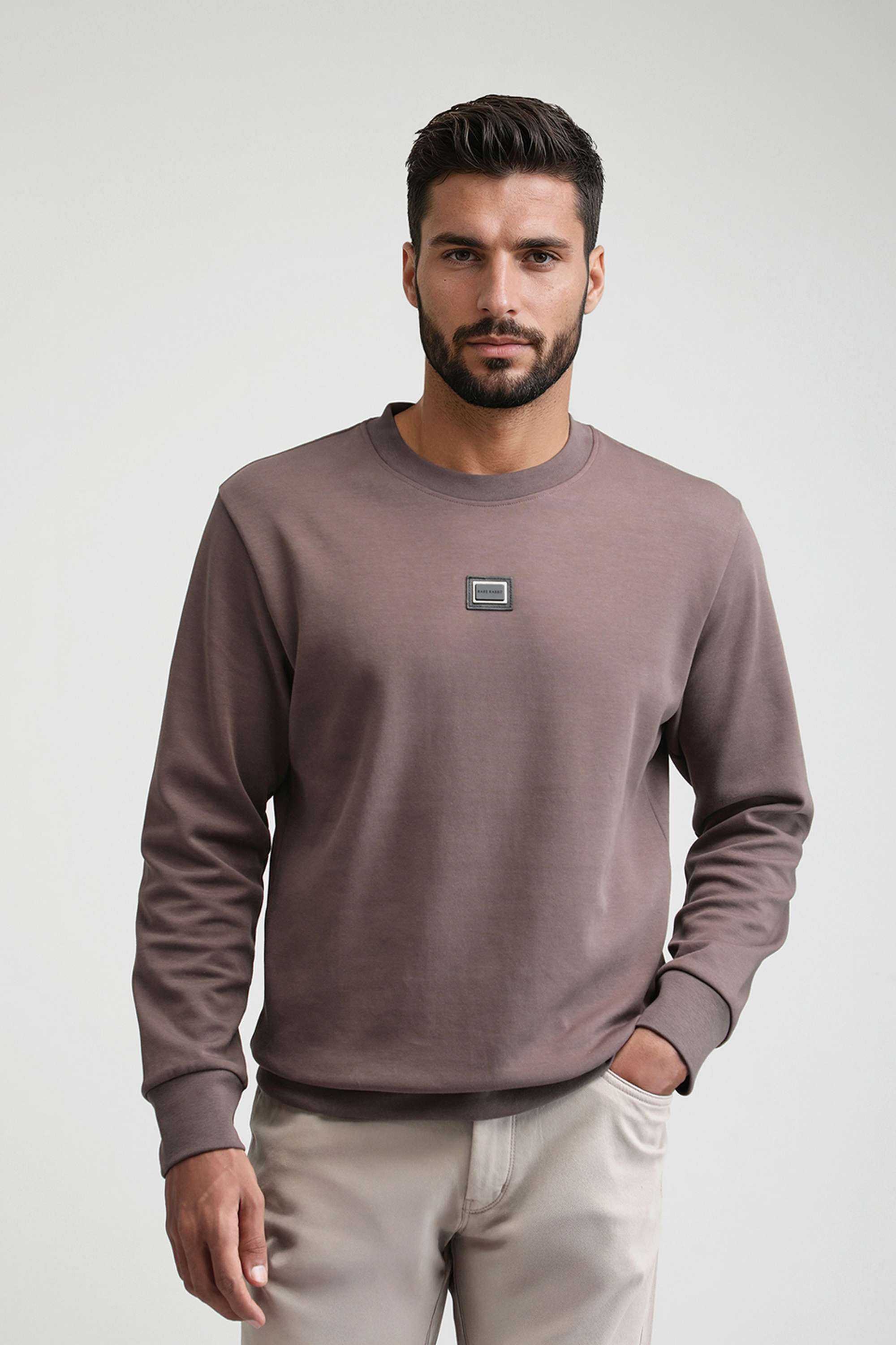 Solid-Cotton-Round-Neck-Men-s-Sweatshirt
