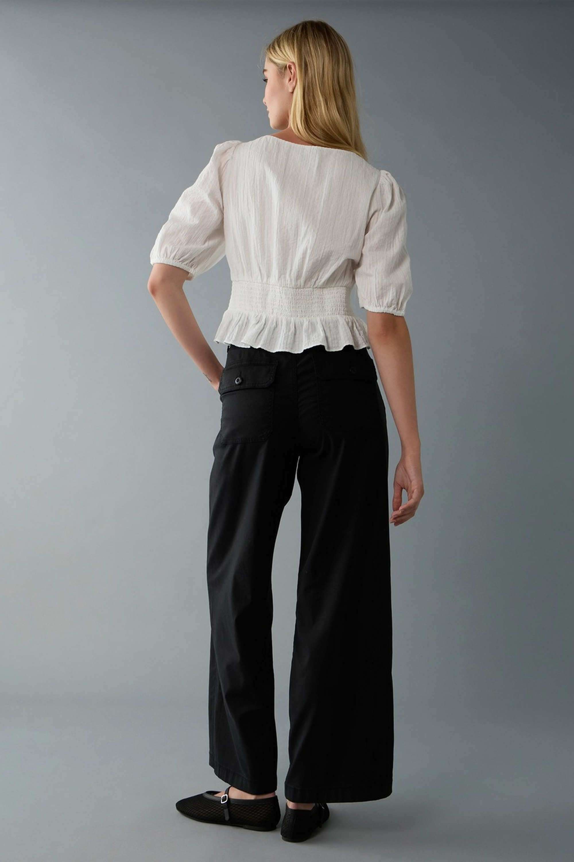 Solid-Regular-Fit-Blended-Fabric-Women-s-Casual-Wear-Pants