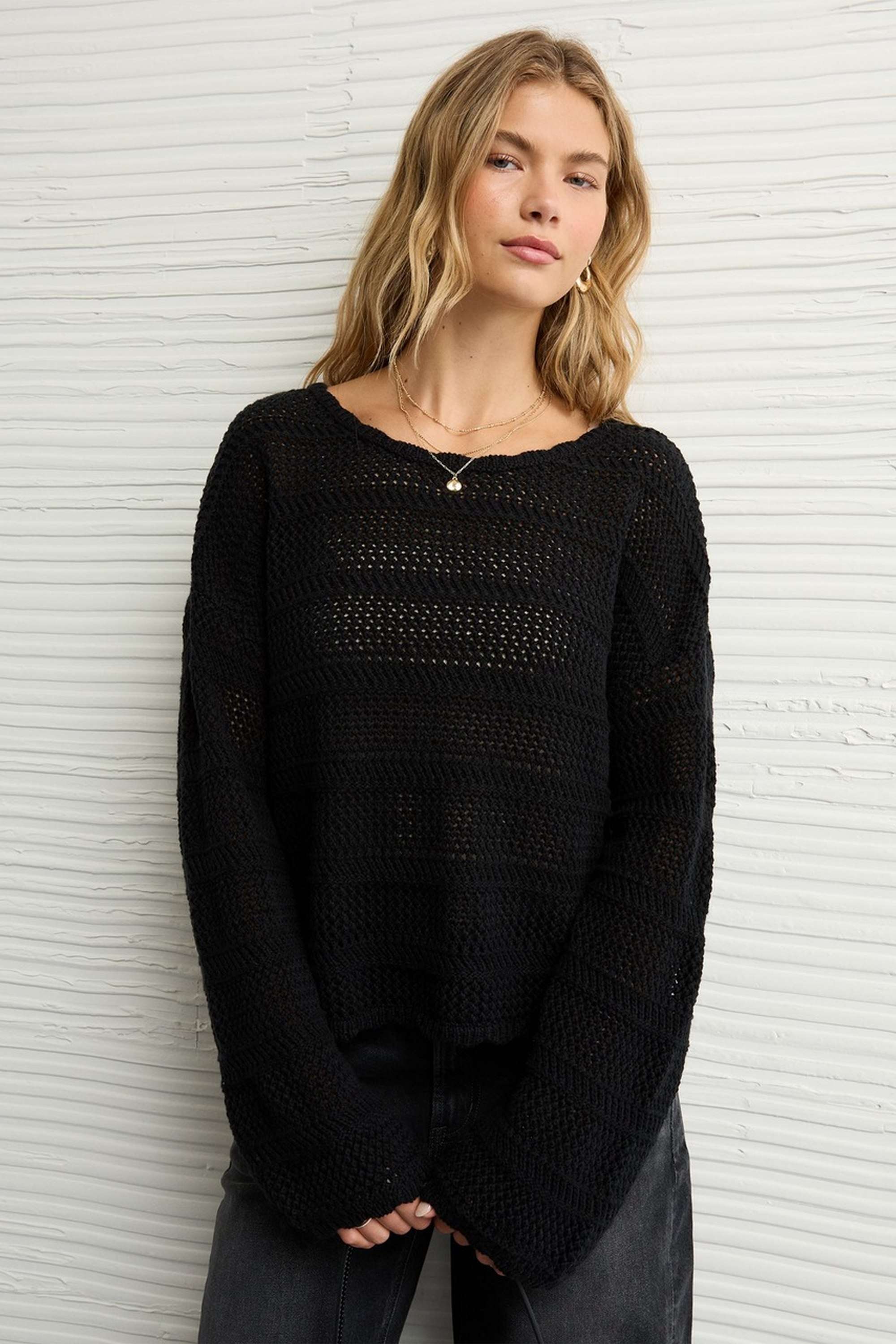 Solid-Blended-Fabric-Women-s-Sweater