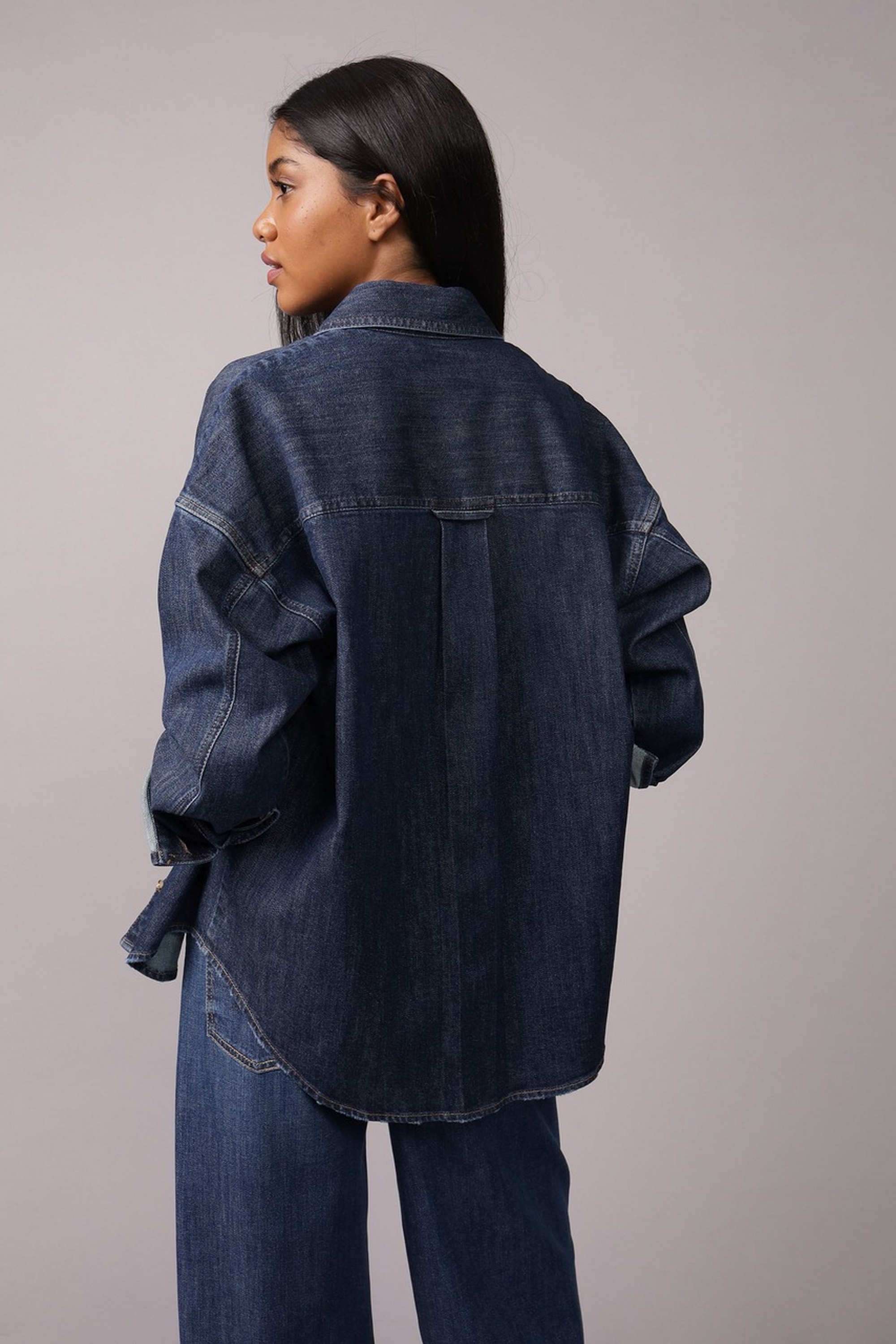 Solid-Collared-Blended-Fabric-Women-s-Casual-Shirt