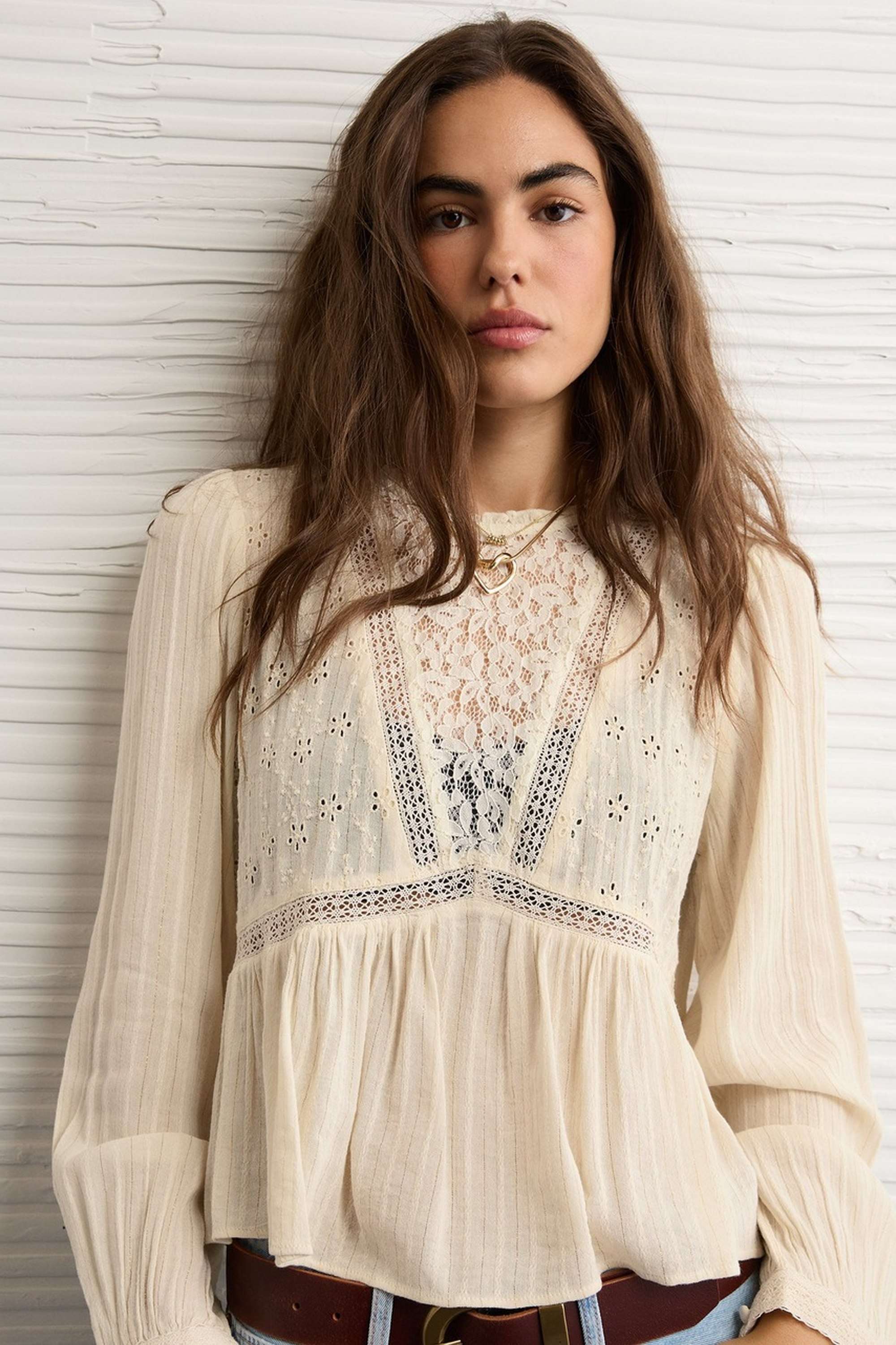 Solid-Blended-Fabric-Women-s-Shirt