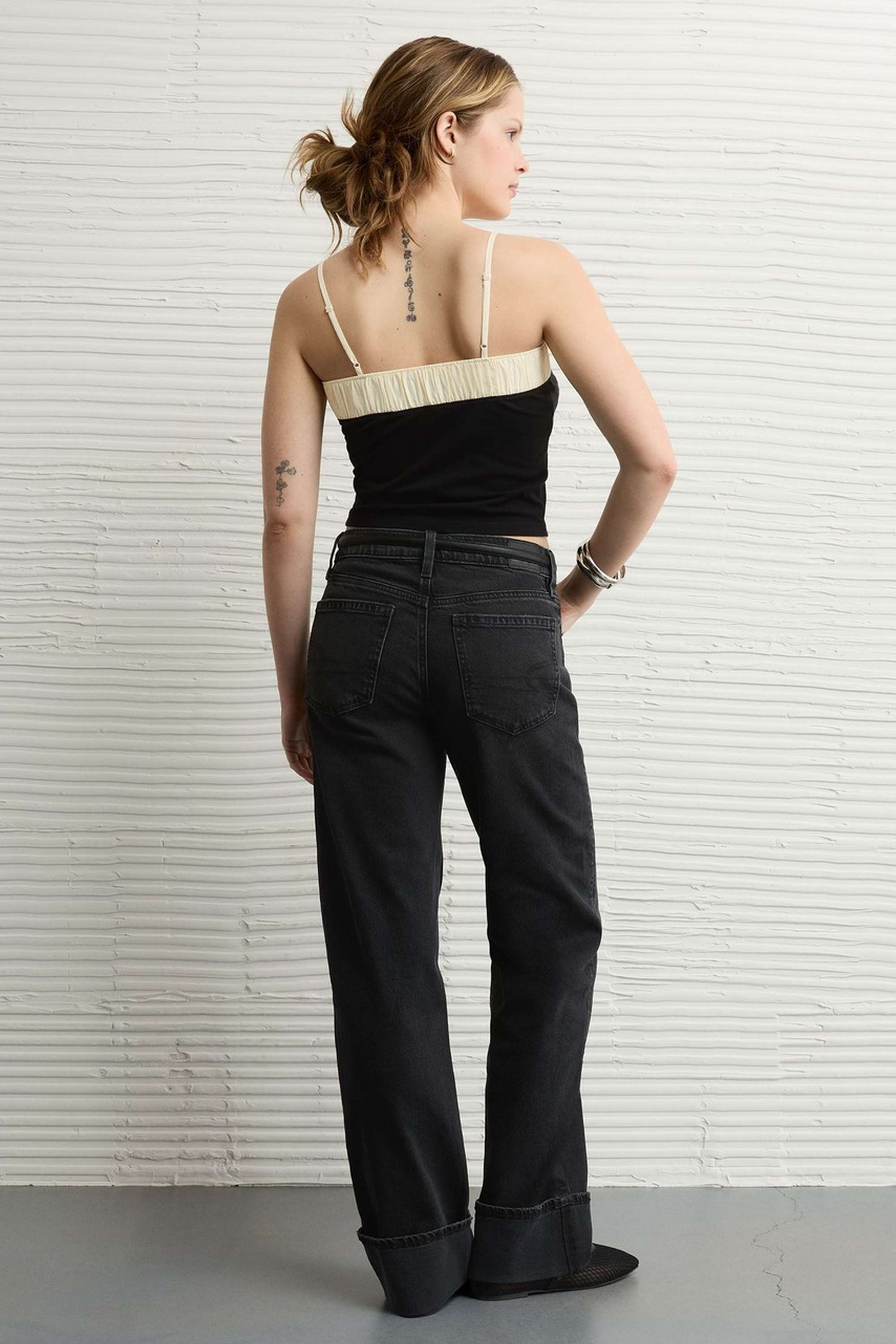 Solid-Blended-Fabric-Women-s-Top