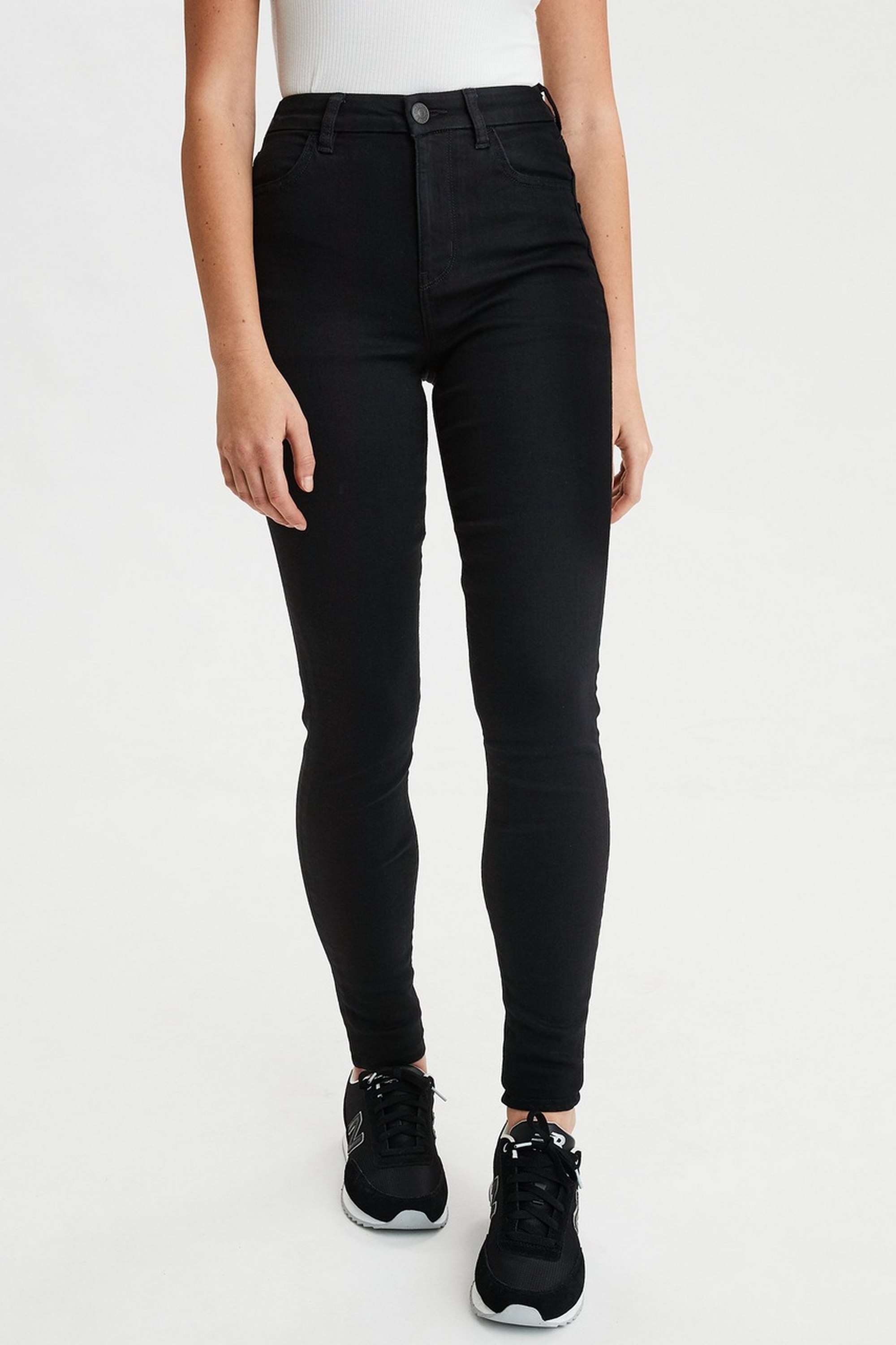 High-Rise-Blended-Fabric-Slim-Fit-Women-s-Jeans