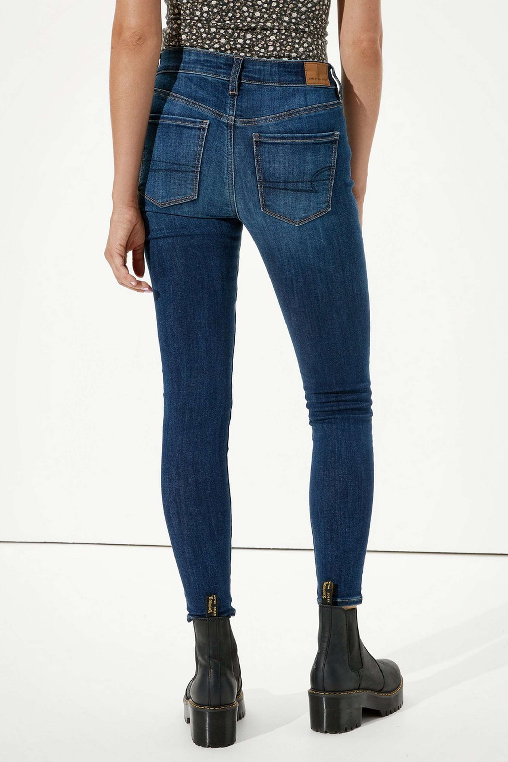 High-Rise-Blended-Fabric-Slim-Fit-Women-s-Jeans