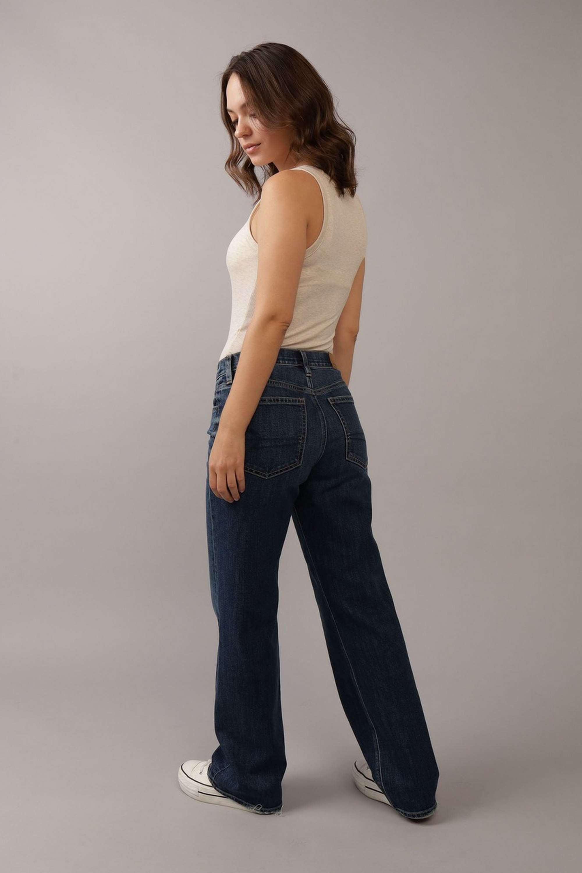 High-Rise-Blended-Fabric-Slim-Fit-Women-s-Jeans