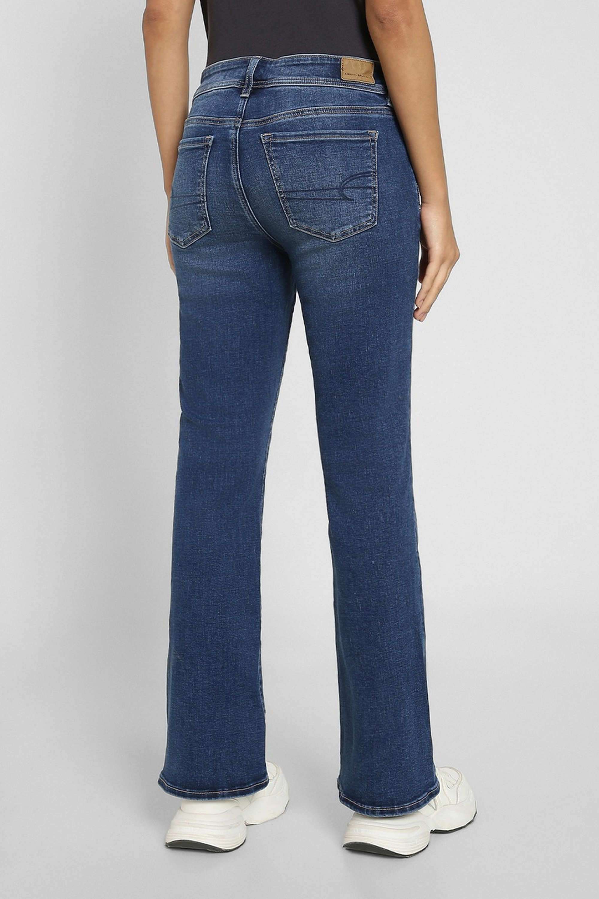 High-Rise-Blended-Fabric-Women-s-Jeans