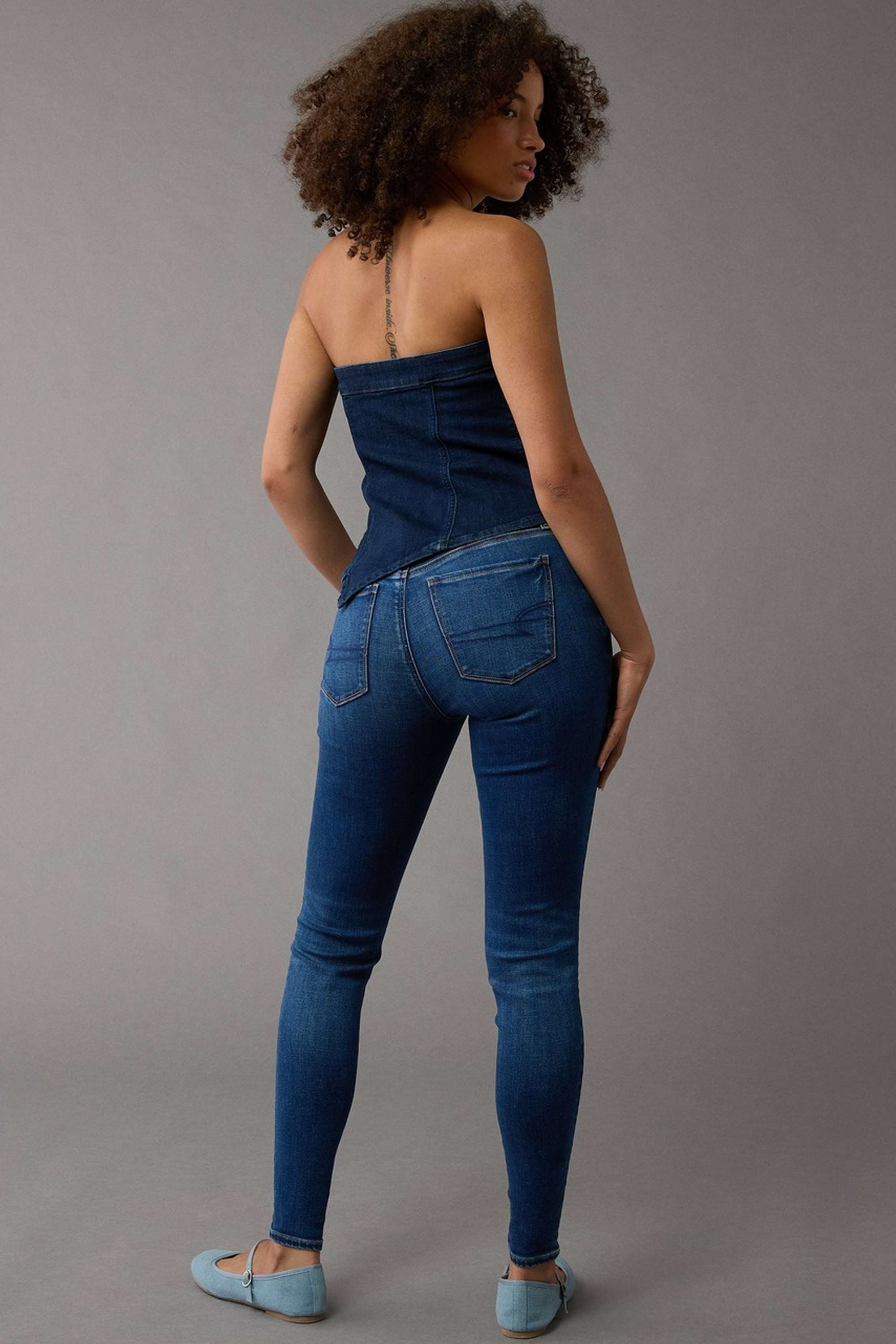 High-Rise-Blended-Fabric-Slim-Fit-Women-s-Jeans