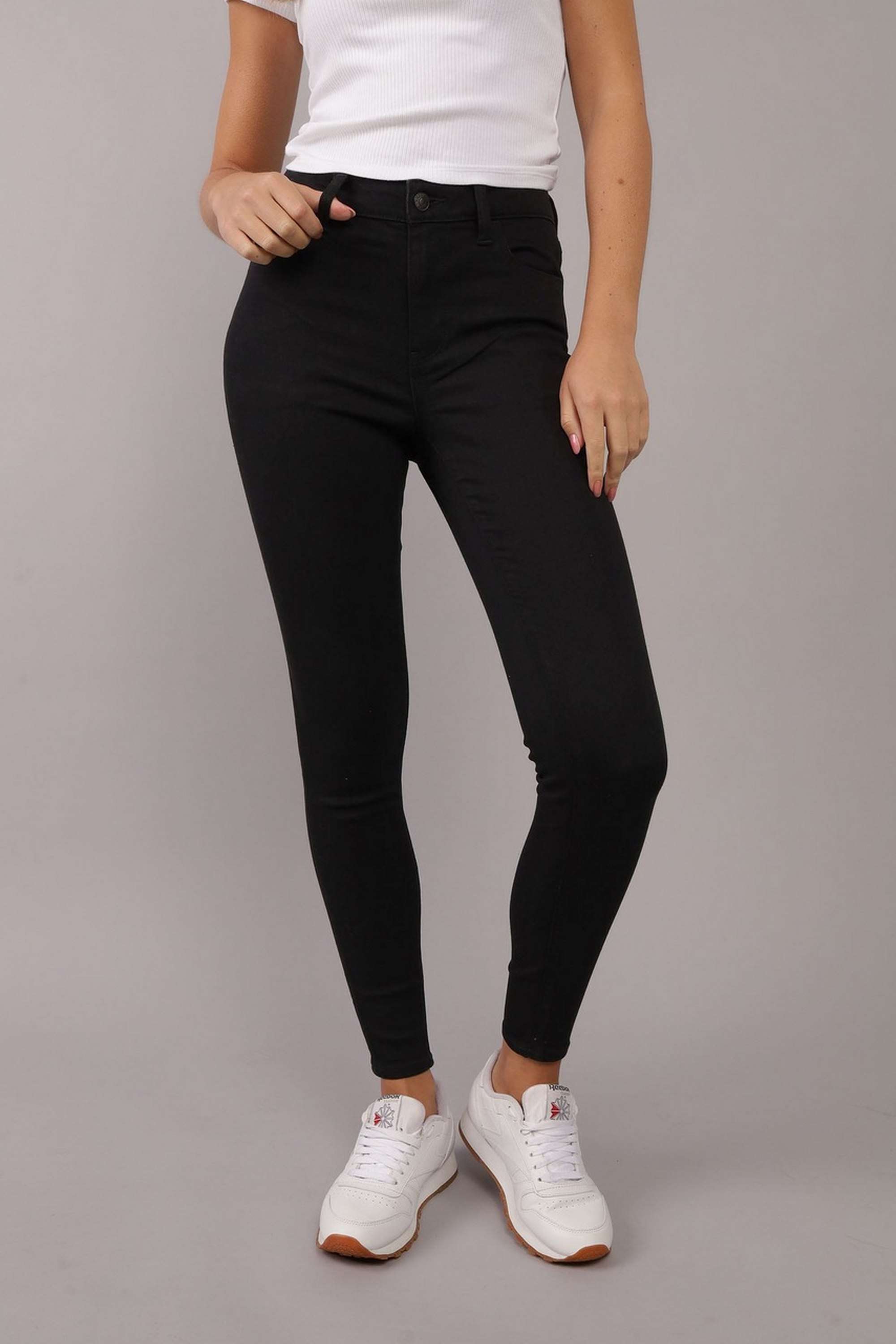 High-Rise-Blended-Fabric-Slim-Fit-Women-s-Jeans