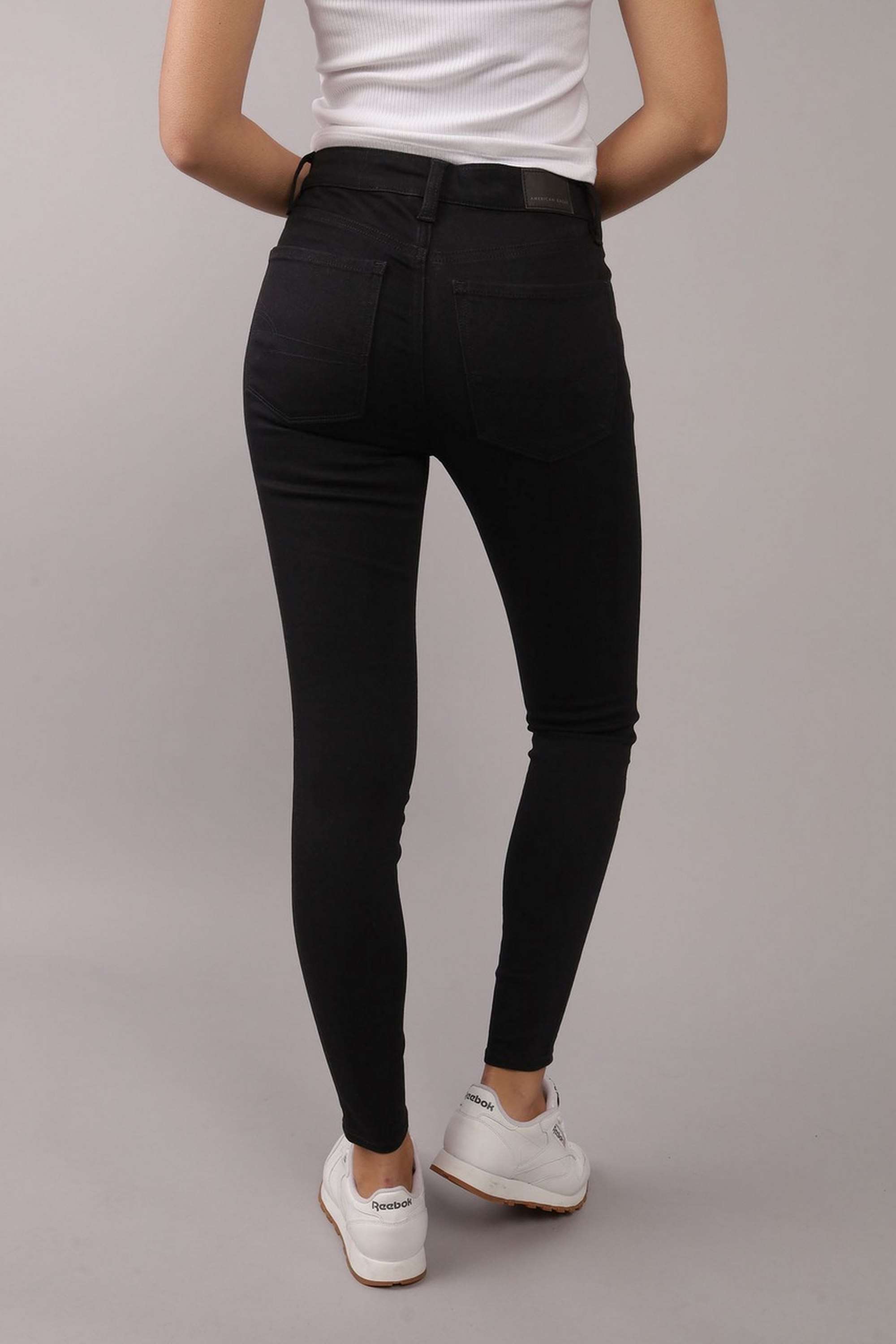 High-Rise-Blended-Fabric-Slim-Fit-Women-s-Jeans