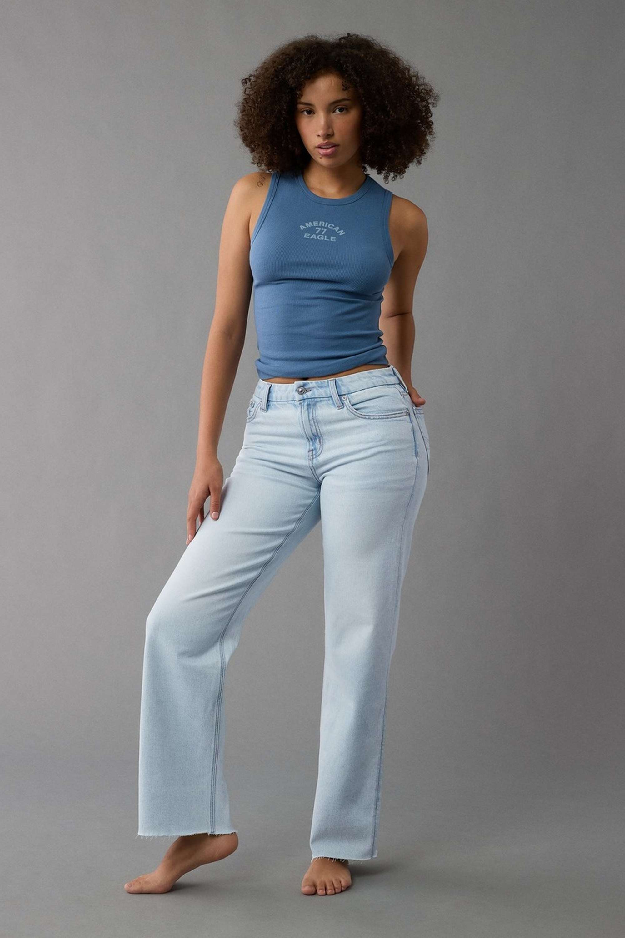 High-Rise-Blended-Fabric-Regular-Fit-Women-s-Jeans