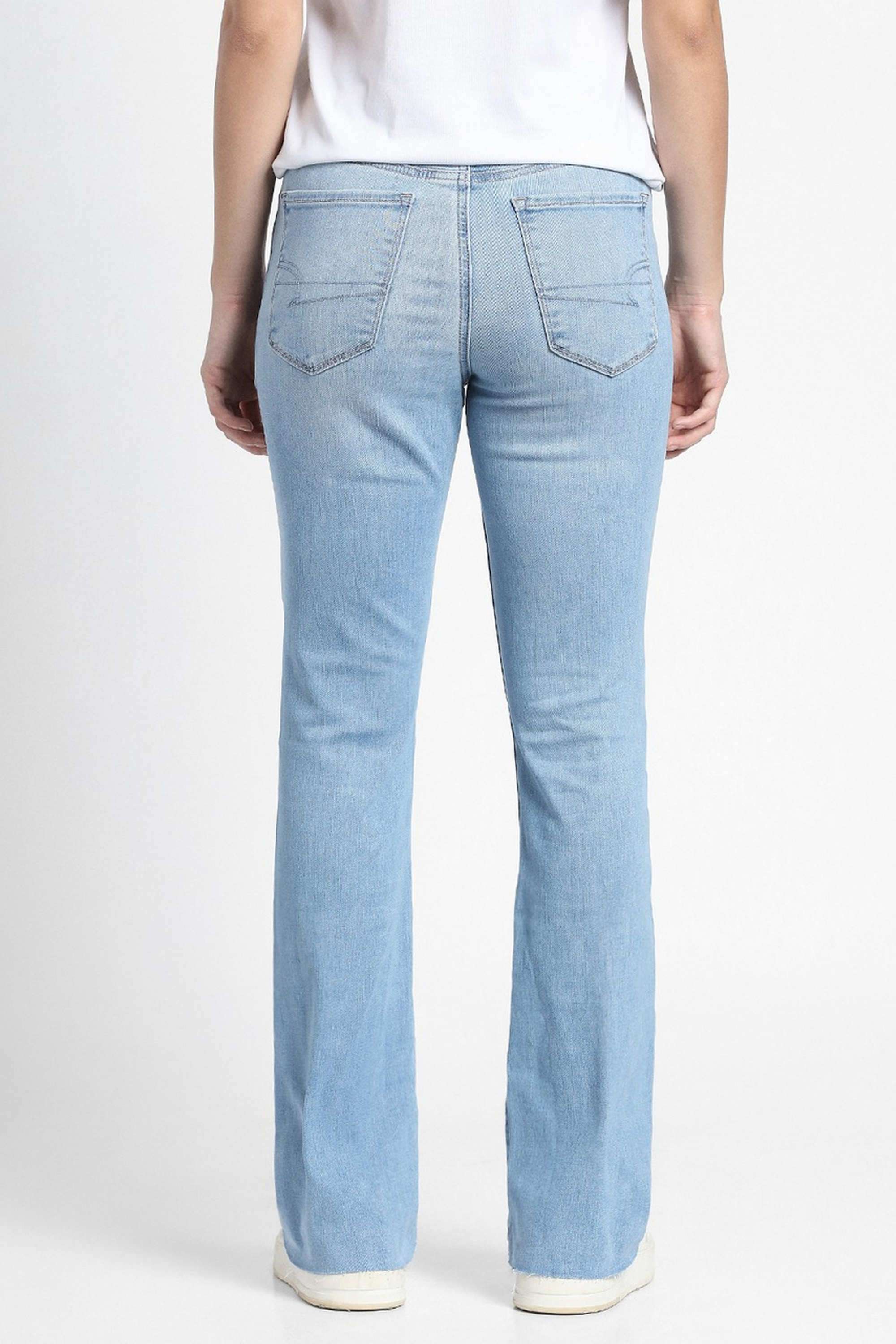 High-Rise-Blended-Fabric-Women-s-Jeans