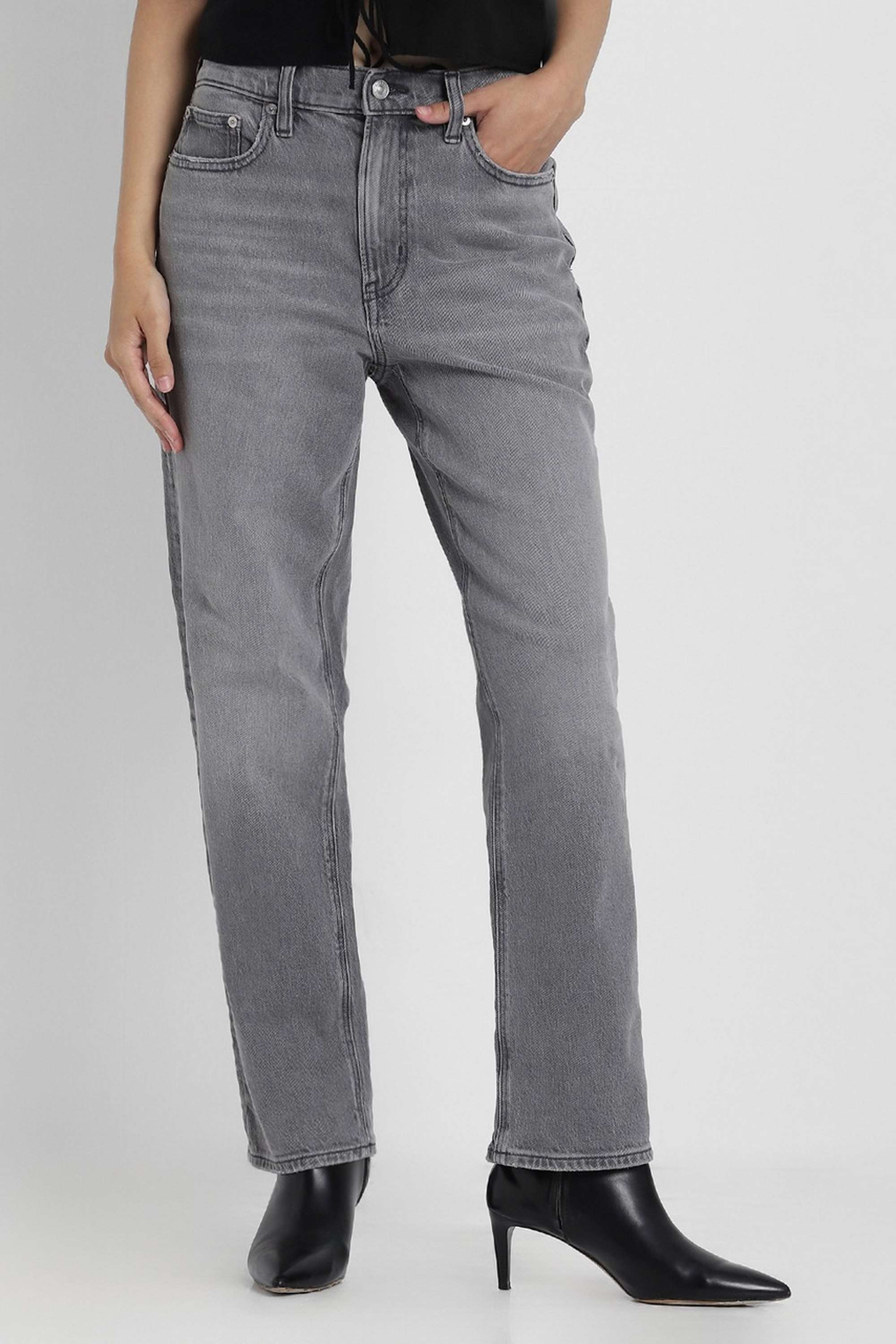 High-Rise-Blended-Fabric-Regular-Fit-Women-s-Jeans