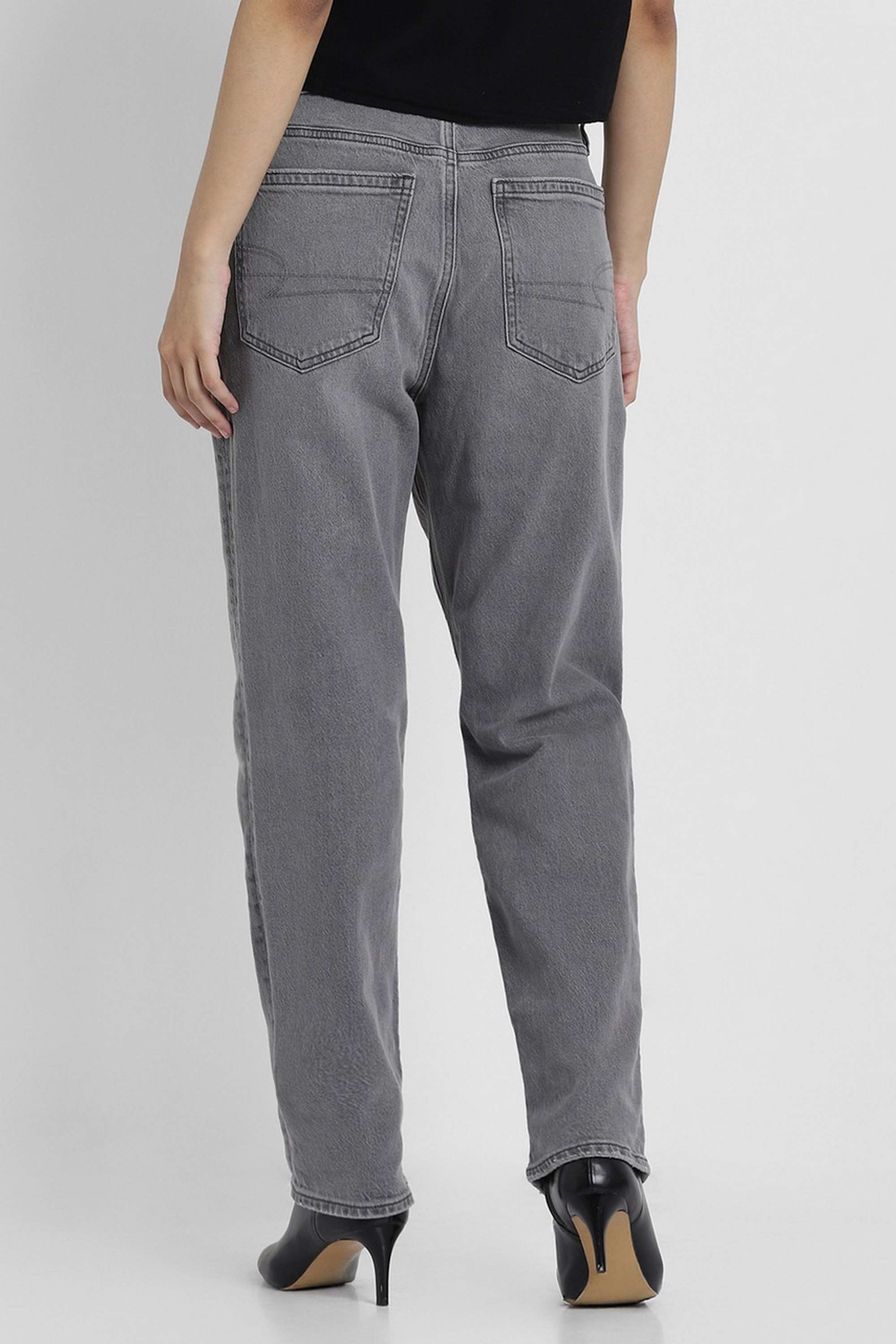 High-Rise-Blended-Fabric-Regular-Fit-Women-s-Jeans