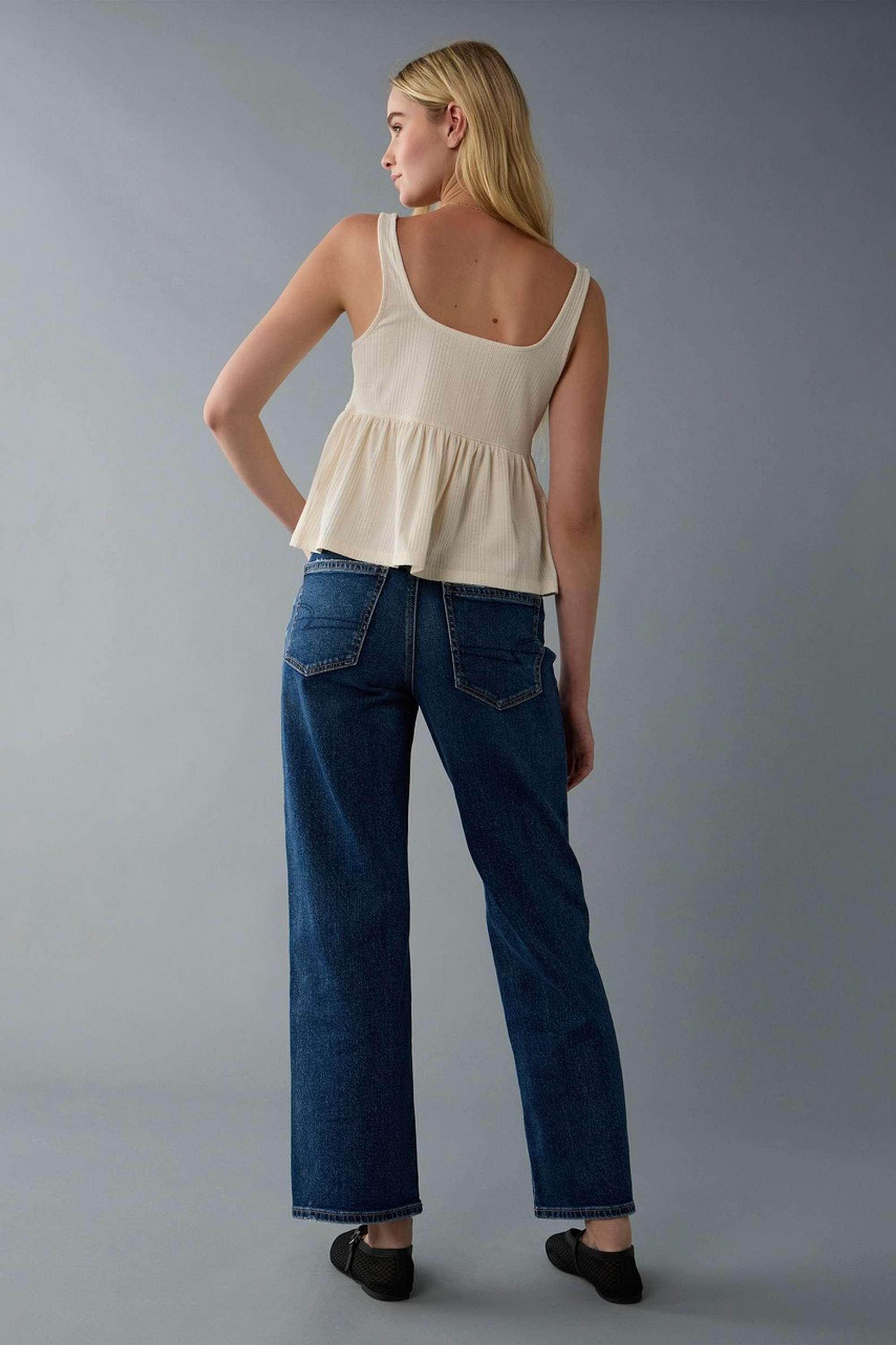 High-Rise-Blended-Fabric-Regular-Fit-Women-s-Jeans