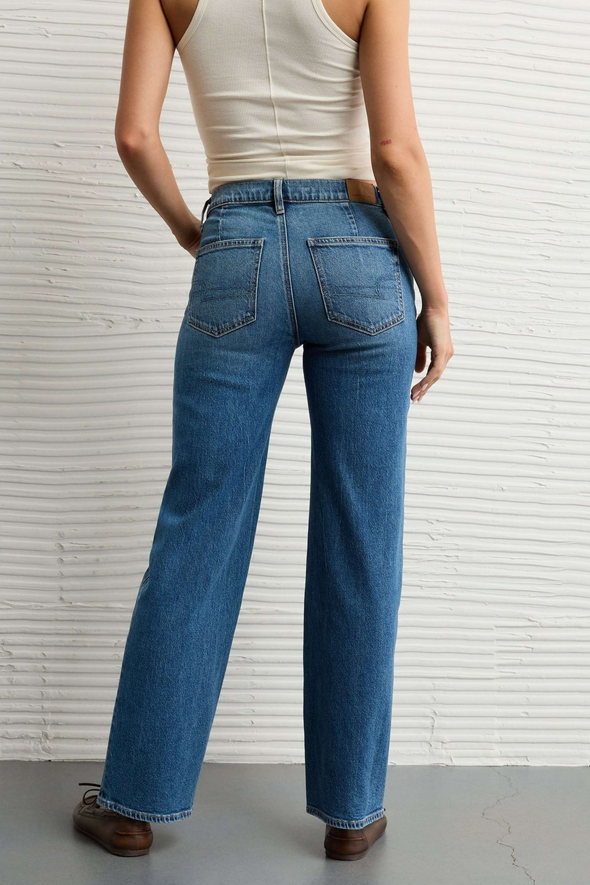 High-Rise-Blended-Fabric-Regular-Fit-Women-s-Jeans