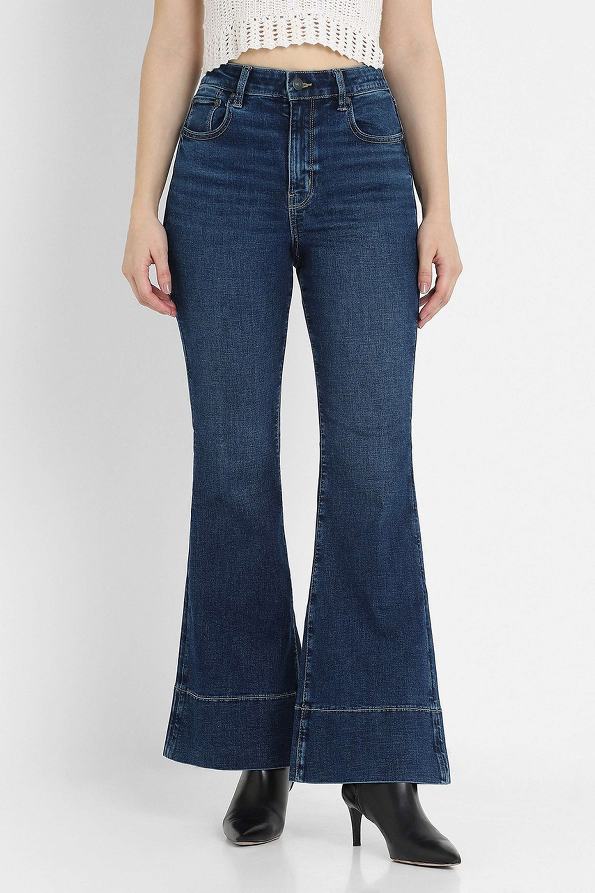 High-Rise-Blended-Fabric-Regular-Fit-Women-s-Jeans