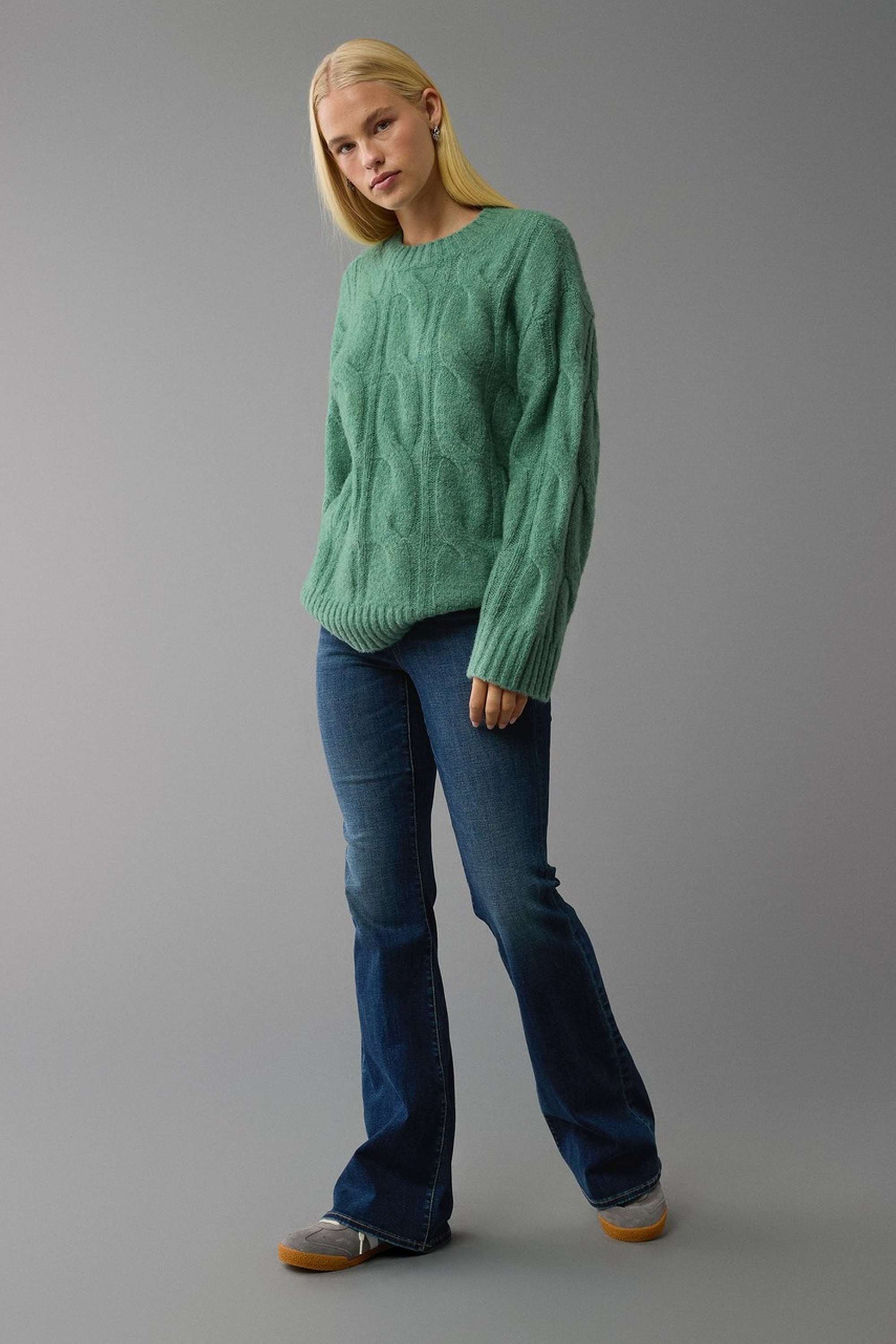 Solid-Blended-Fabric-Women-s-Pullover