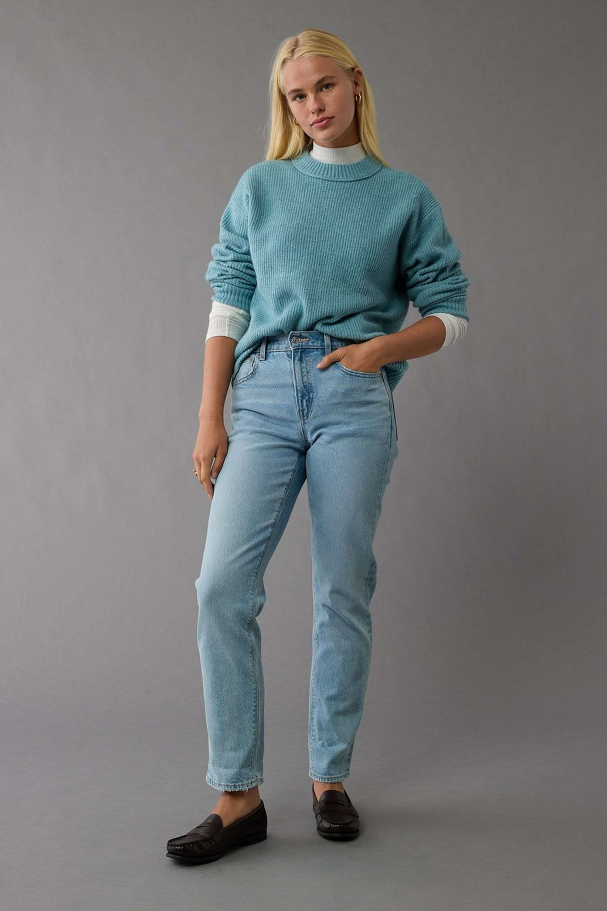 Solid-Blended-Fabric-Women-s-Sweater