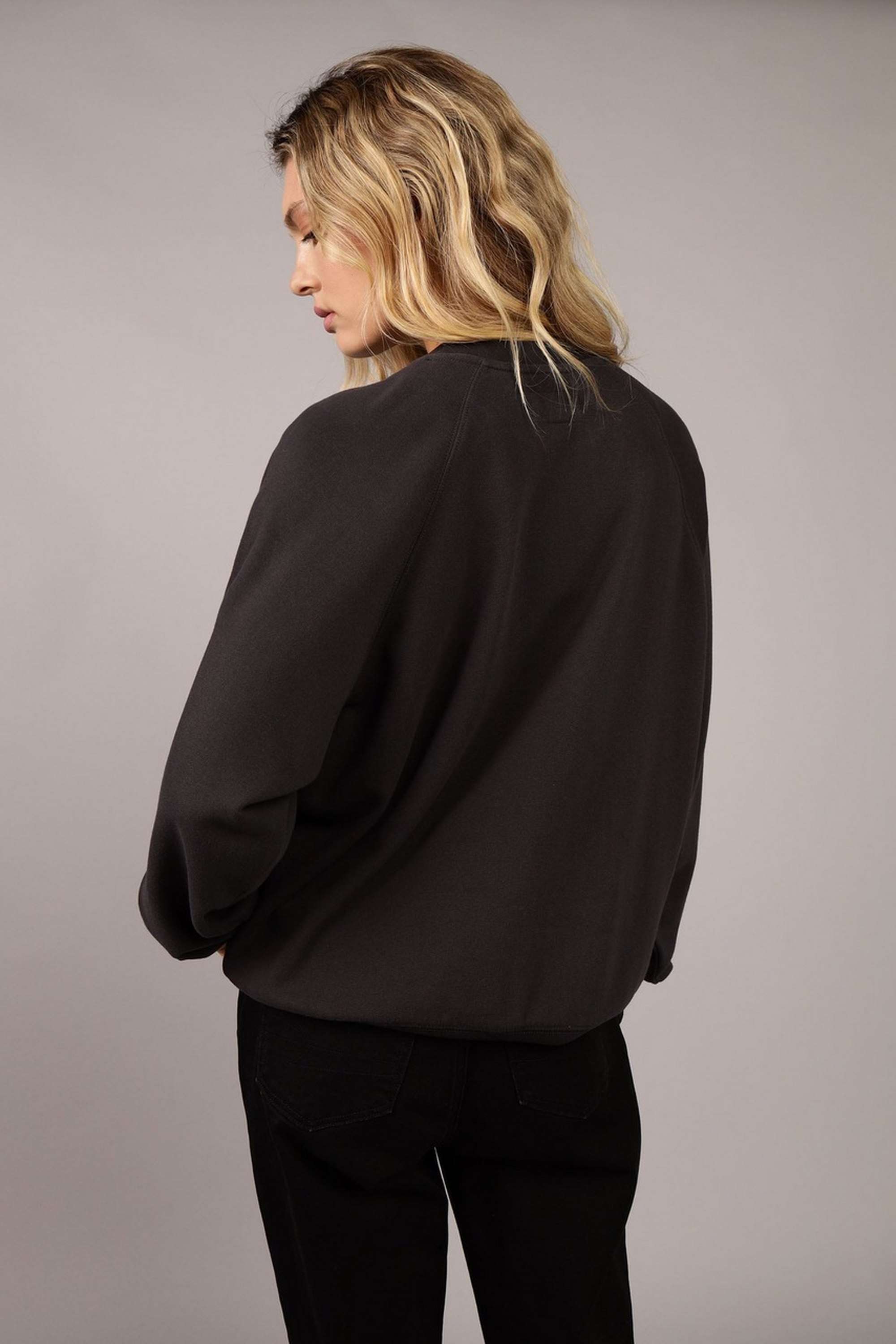 Solid-Blended-Fabric-Women-s-Sweatshirt