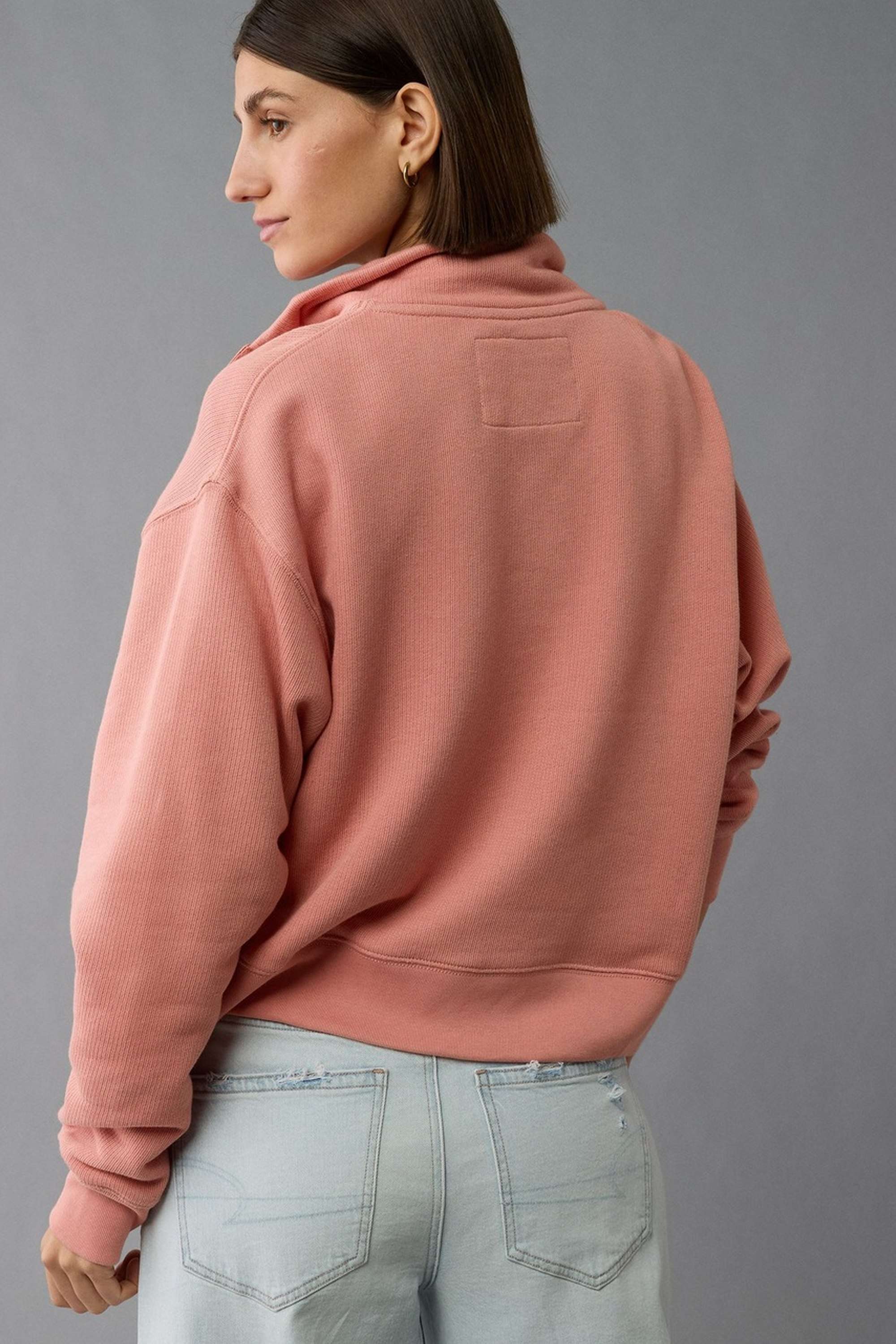Solid-Blended-Fabric-Women-s-Sweatshirt