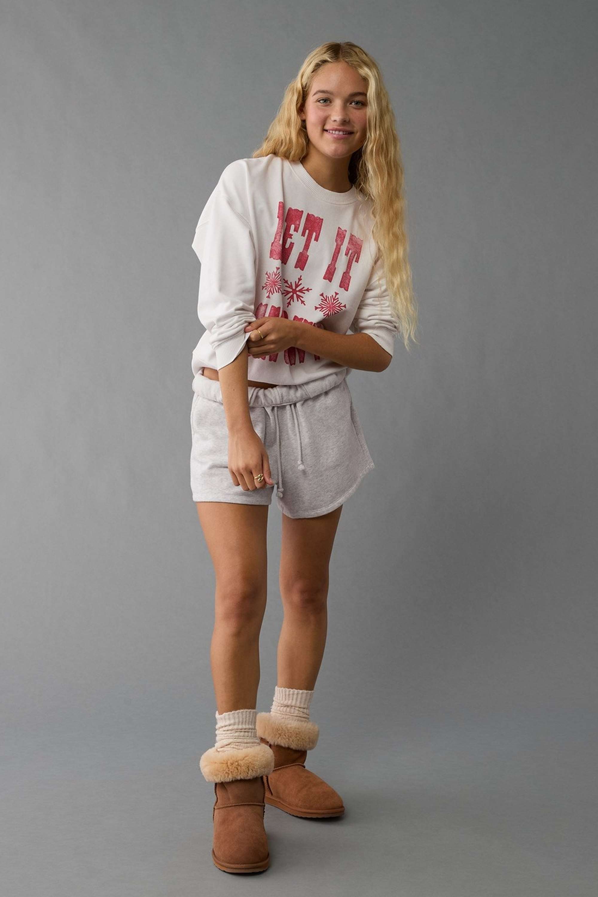 Solid-Blended-Fabric-Women-s-Sweatshirt