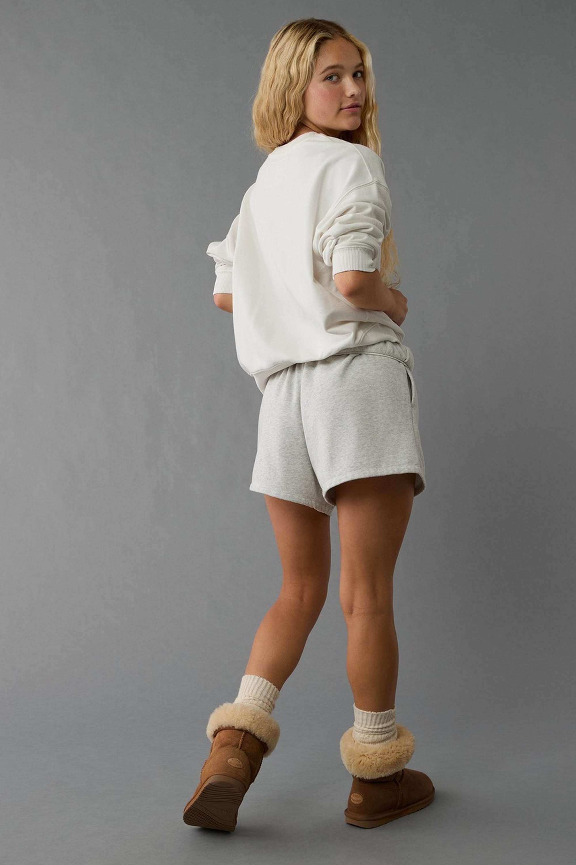 Solid-Blended-Fabric-Women-s-Sweatshirt