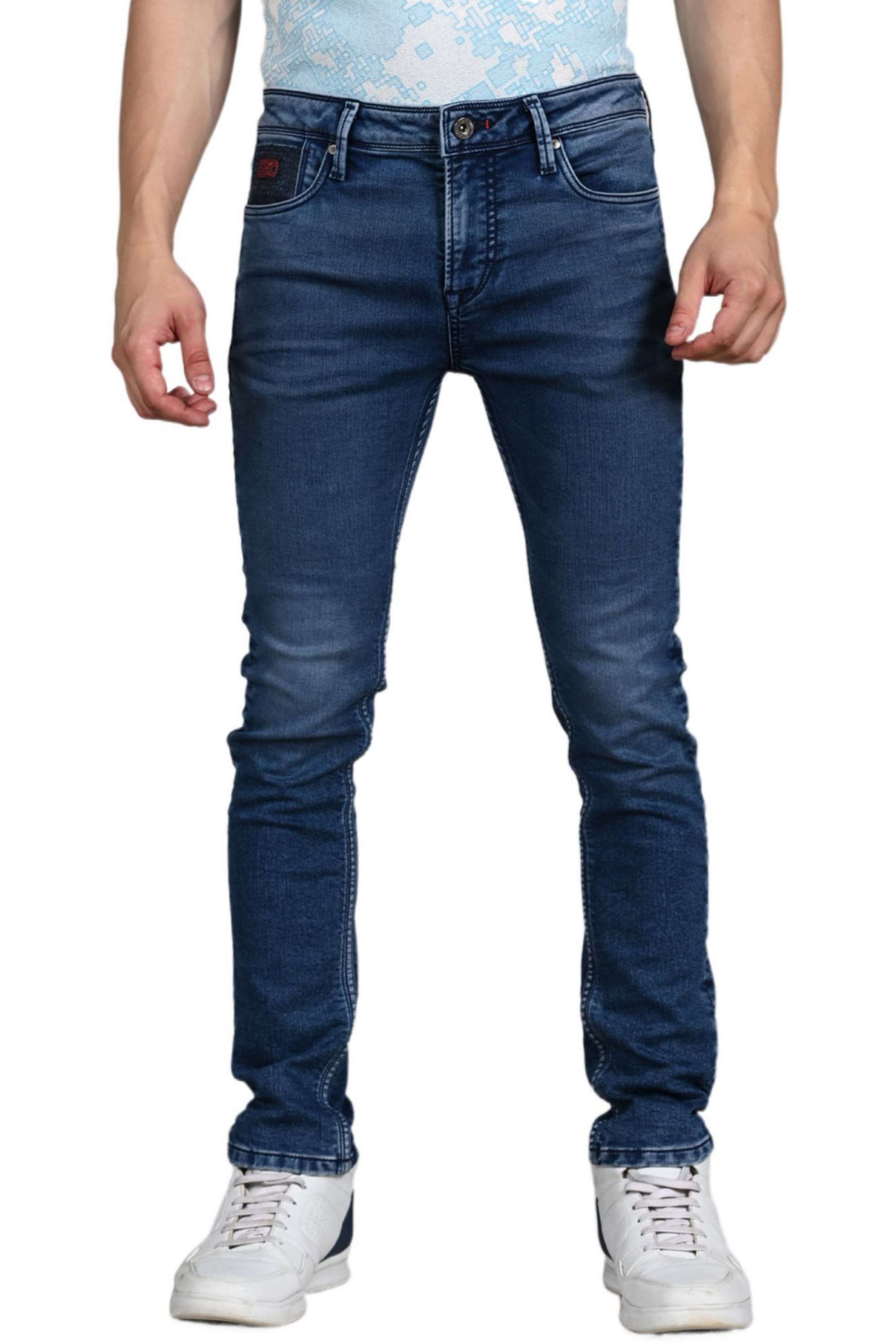 Blended-Fabric-Tapered-Fit-Men-Jeans