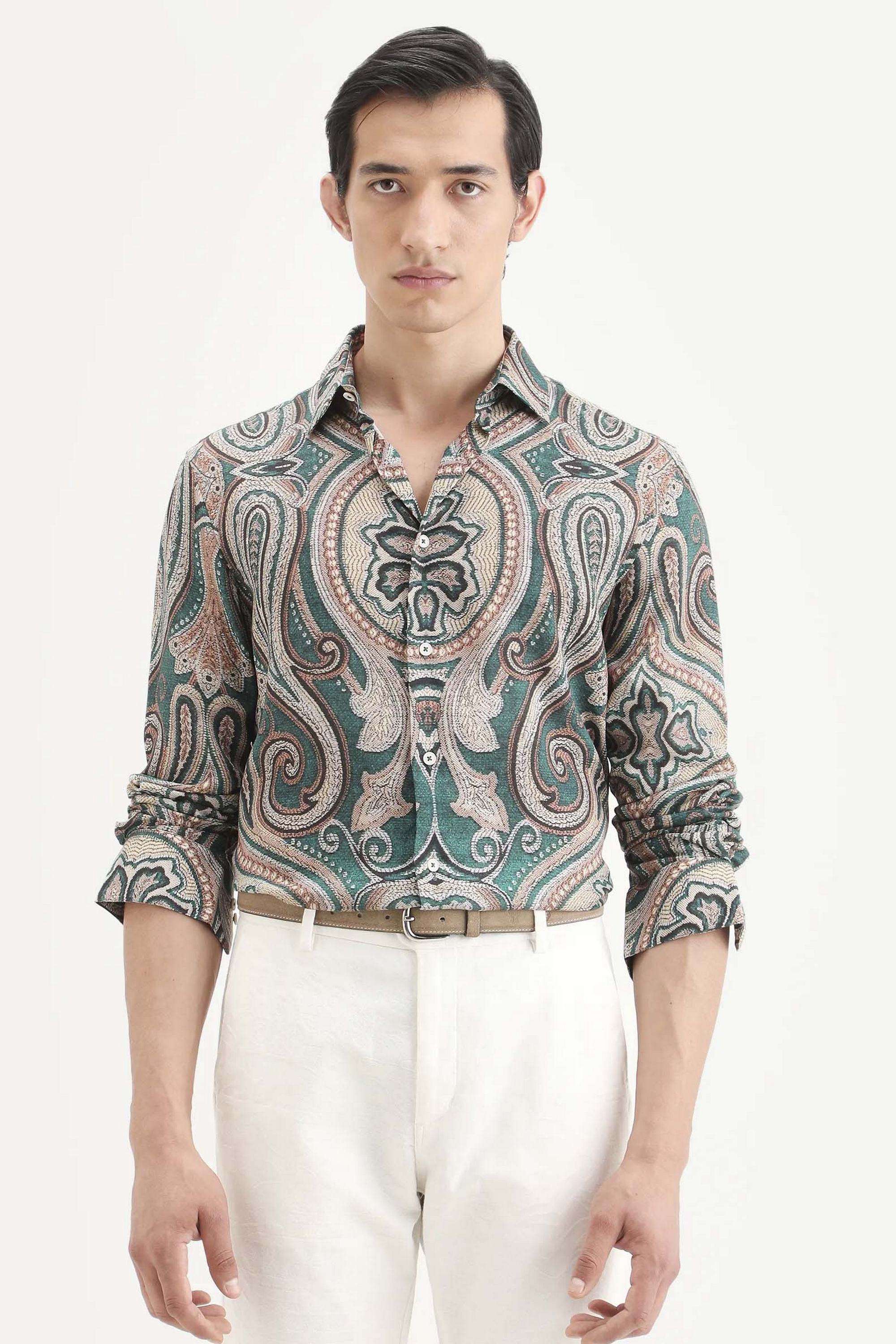Printed-Cotton-Regular-Fit-Men-Casual-Wear-Shirt