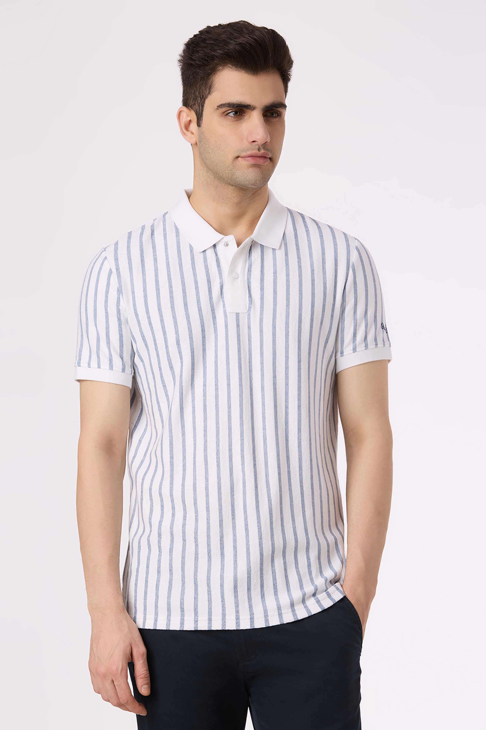 Stripes-Cotton-Regular-Fit-Men-Polo-T-Shirt