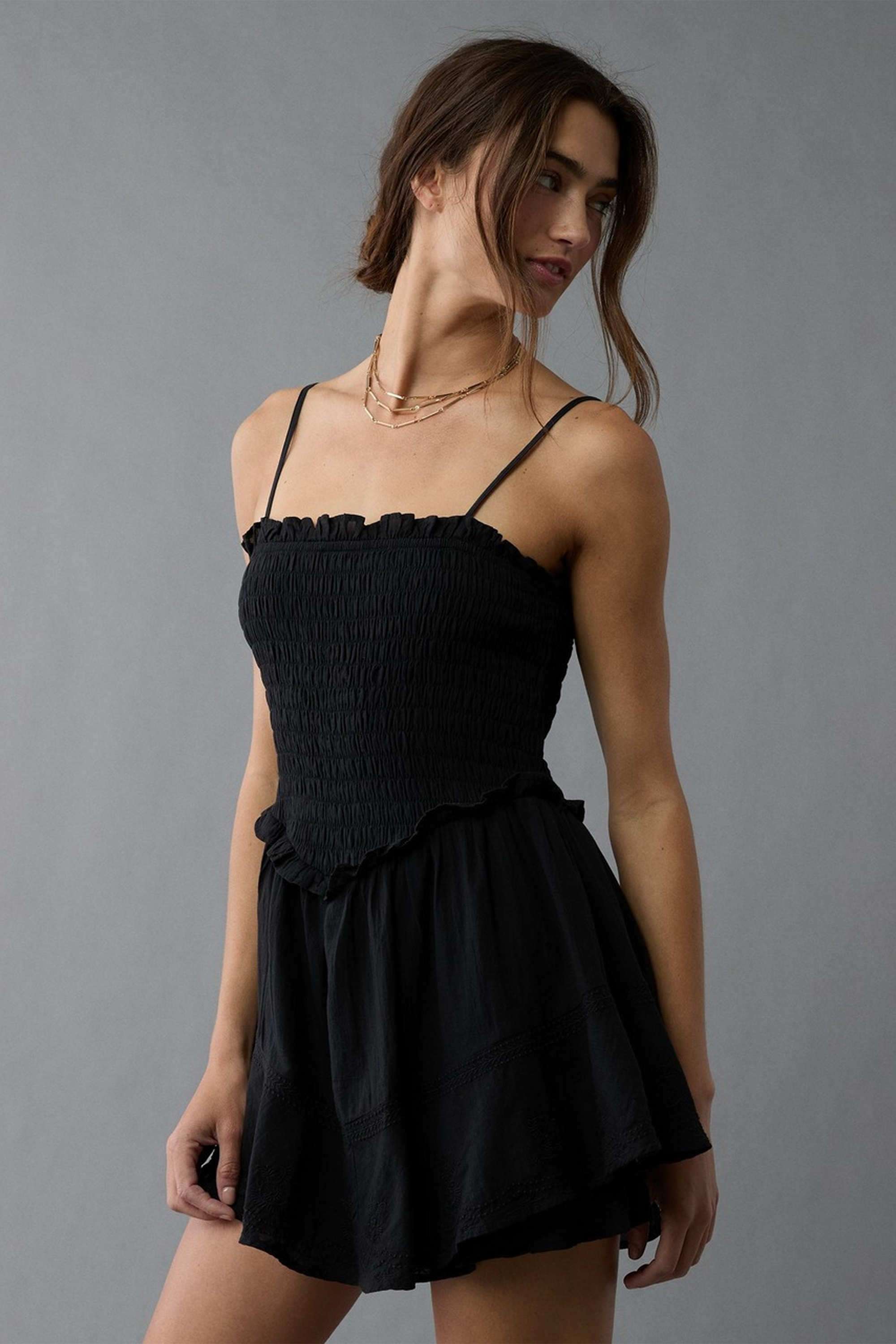 Solid-Collared-Blended-Fabric-Women-s-Casual-Shirt