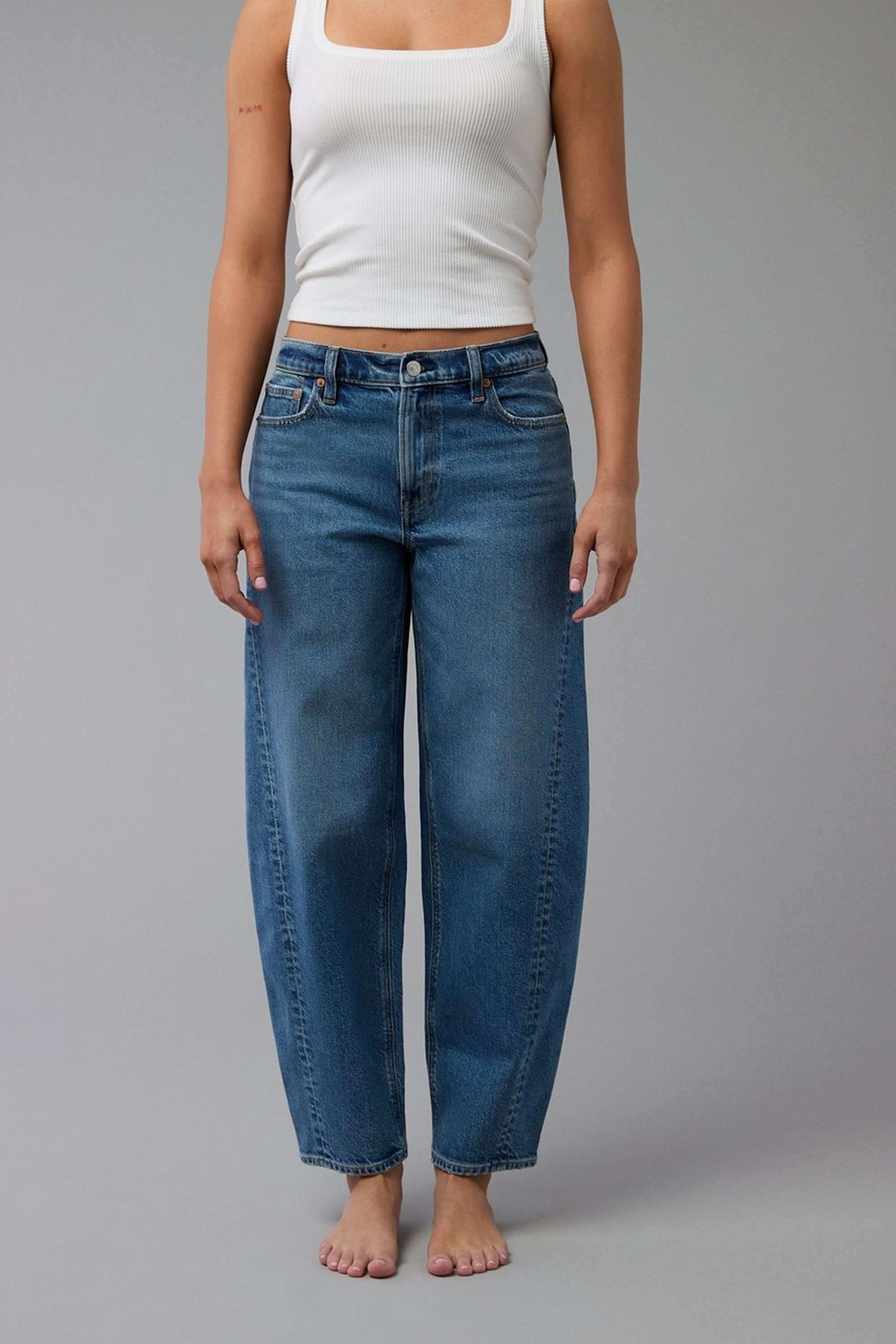 High-Rise-Blended-Fabric-Women-s-Jeans