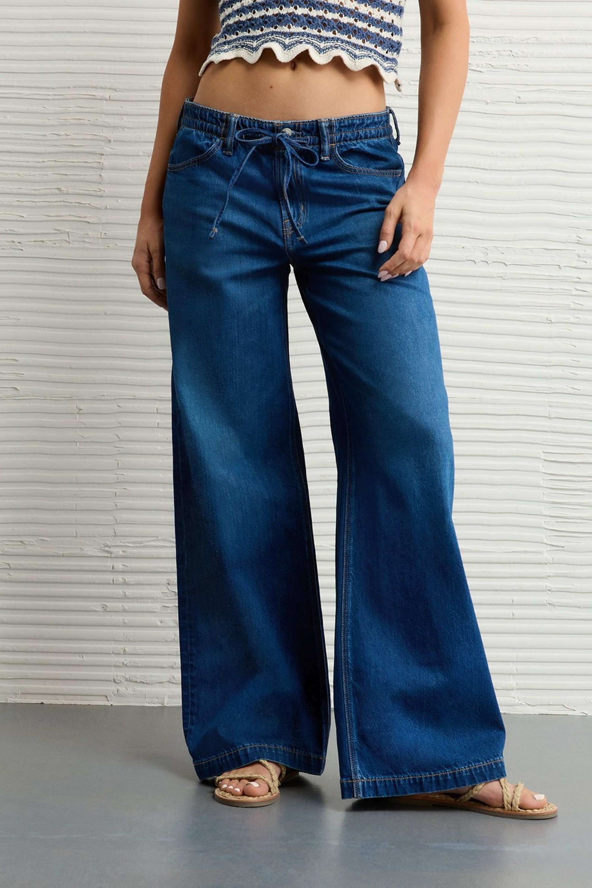 High-Rise-Blended-Fabric-Women-s-Jeans