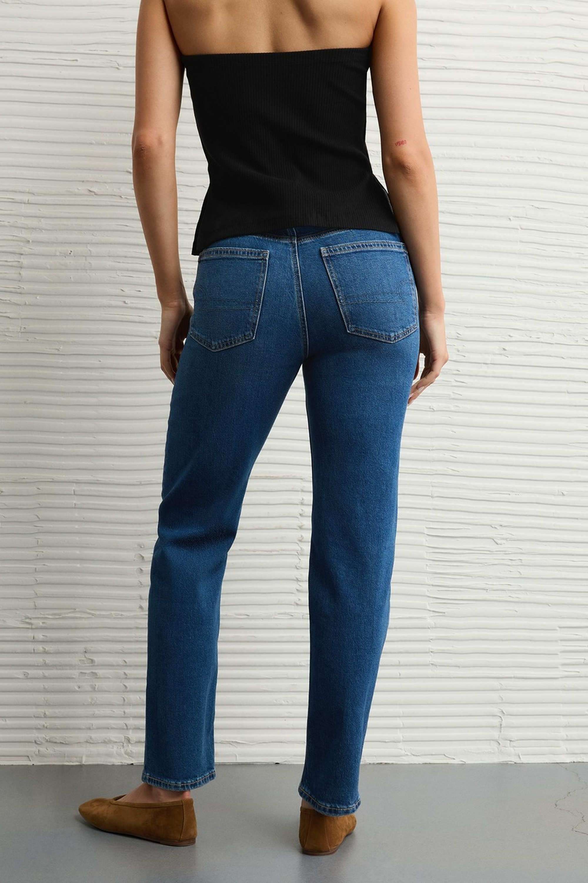 High-Rise-Blended-Fabric-Women-s-Jeans