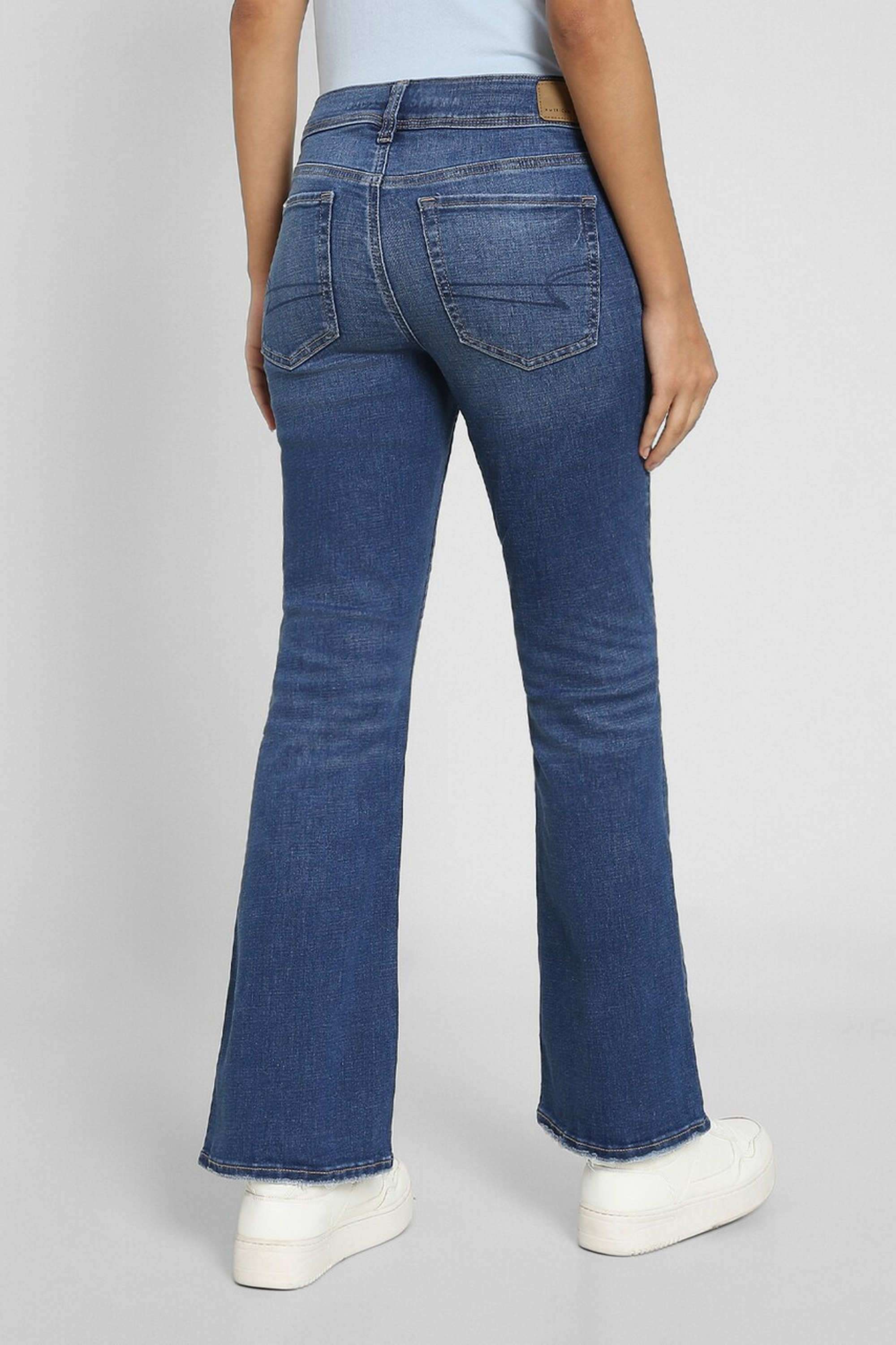 High-Rise-Blended-Fabric-Women-s-Jeans