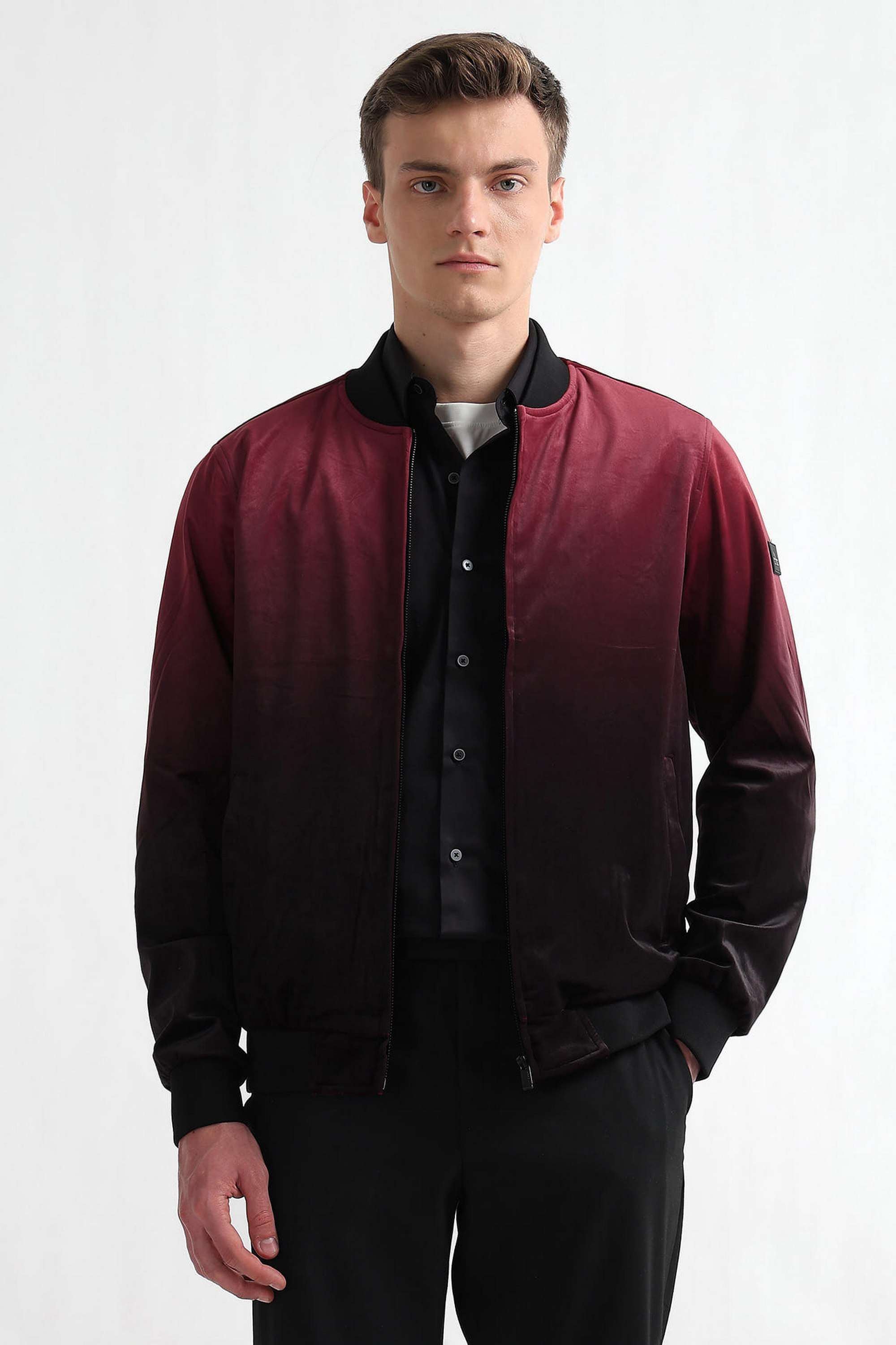 Tie-&-Dye-Nylon-Regular-Fit-Men-s-Jacket