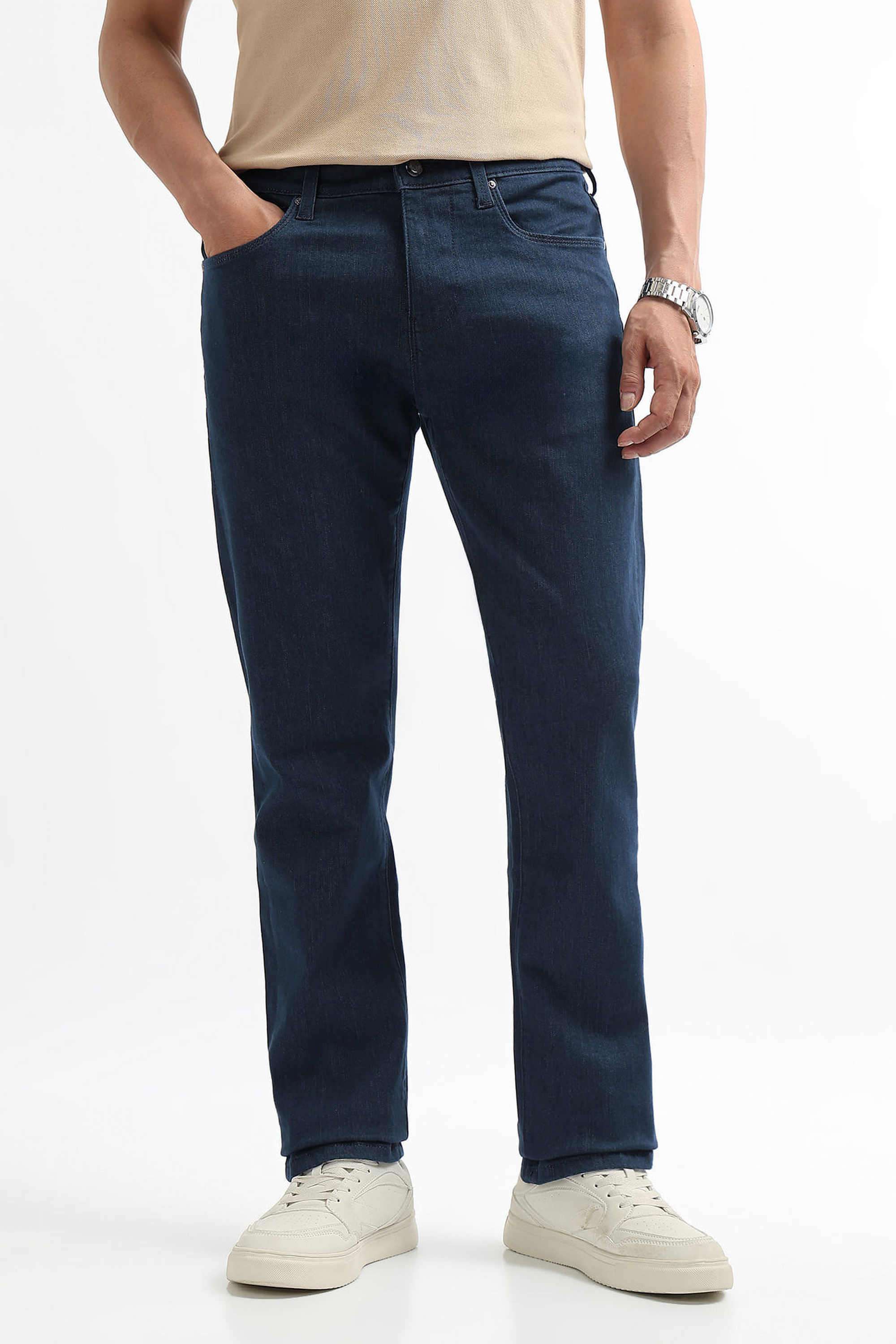 Light-Wash-Cotton-Regular-Fit-Men-Jeans