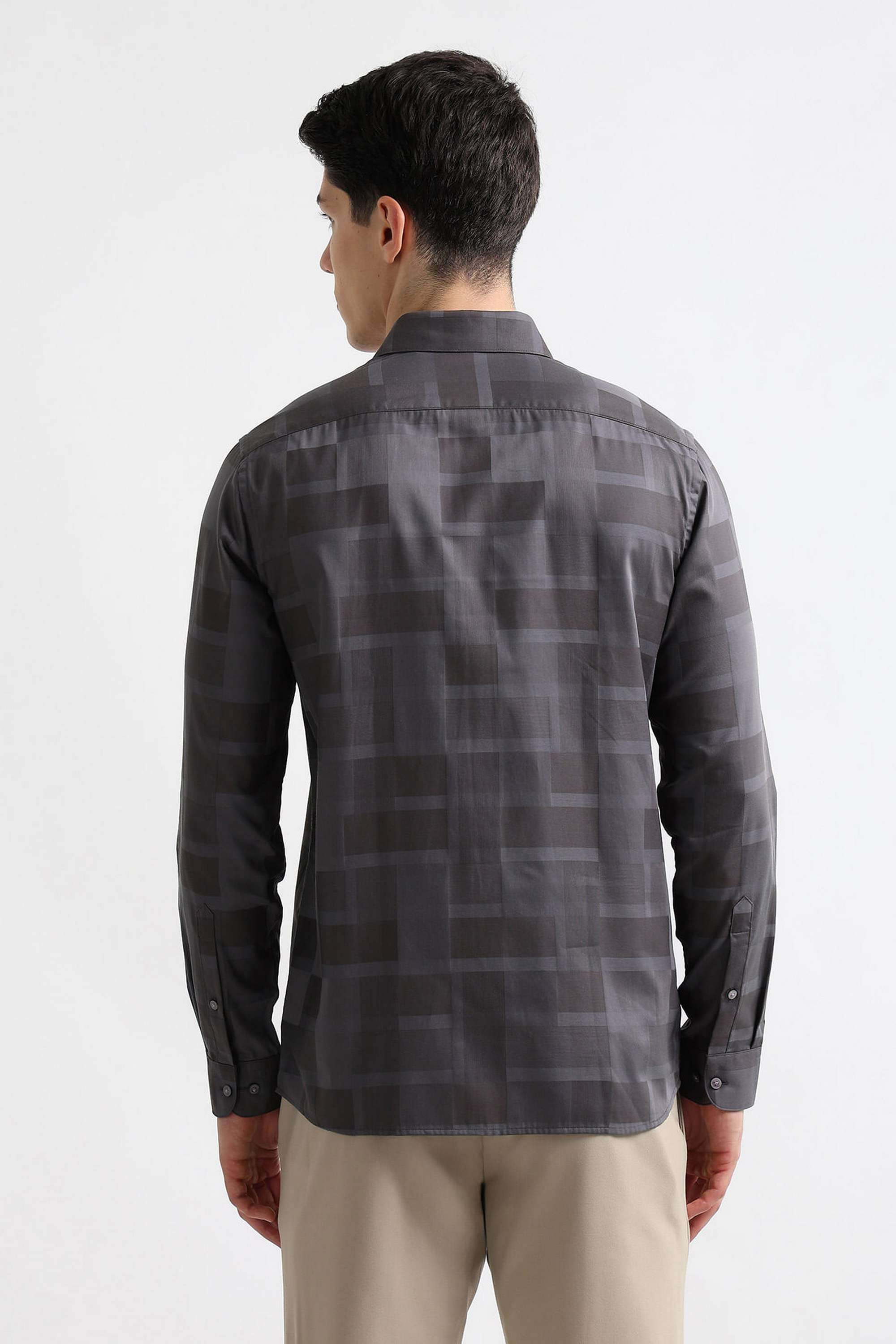 Solid-Cotton-Blend-Slim-Fit-Men-s-Shirt