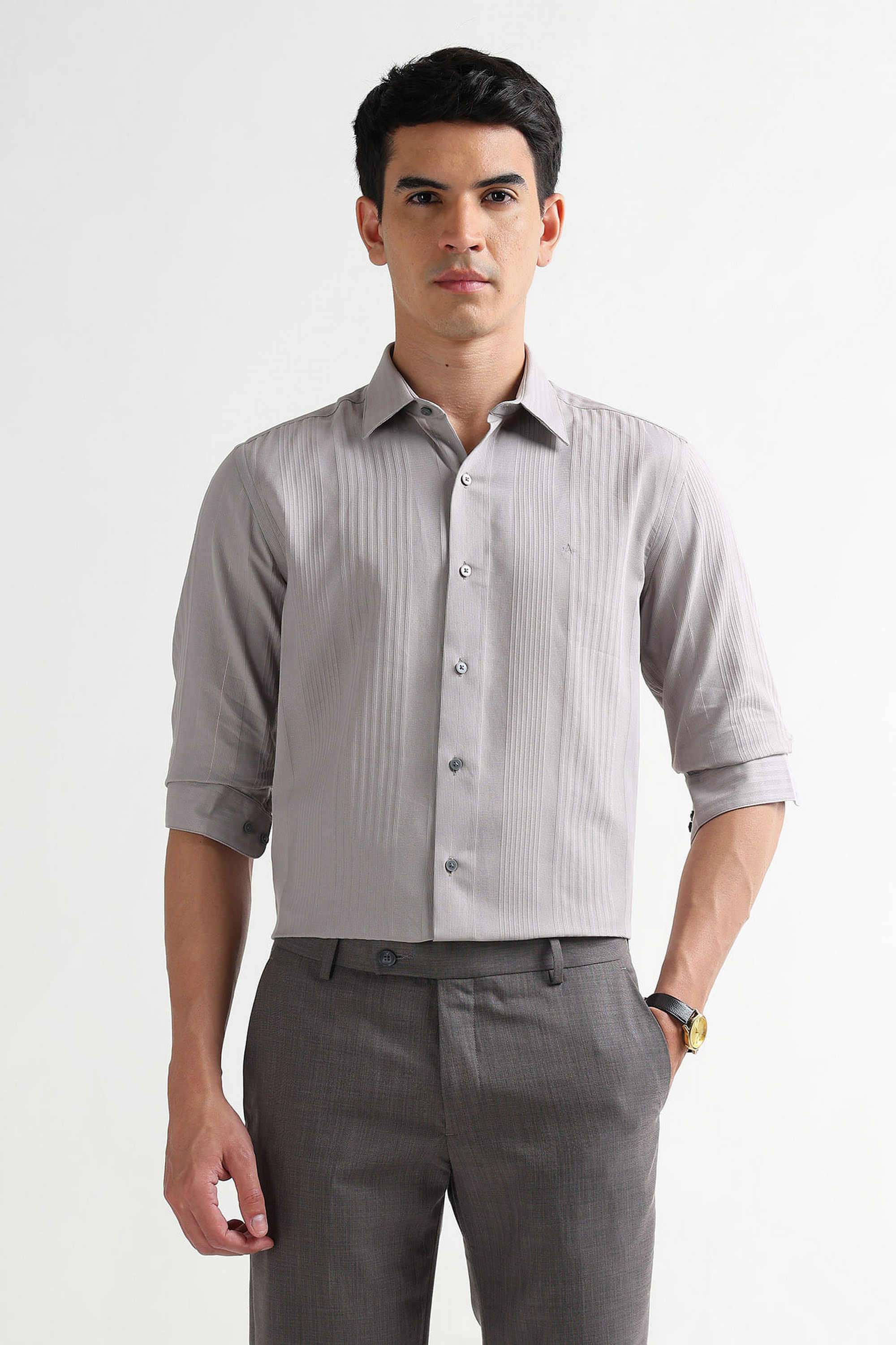Solid-Cotton-Slim-Fit-Men-Formal-Wear-Shirt